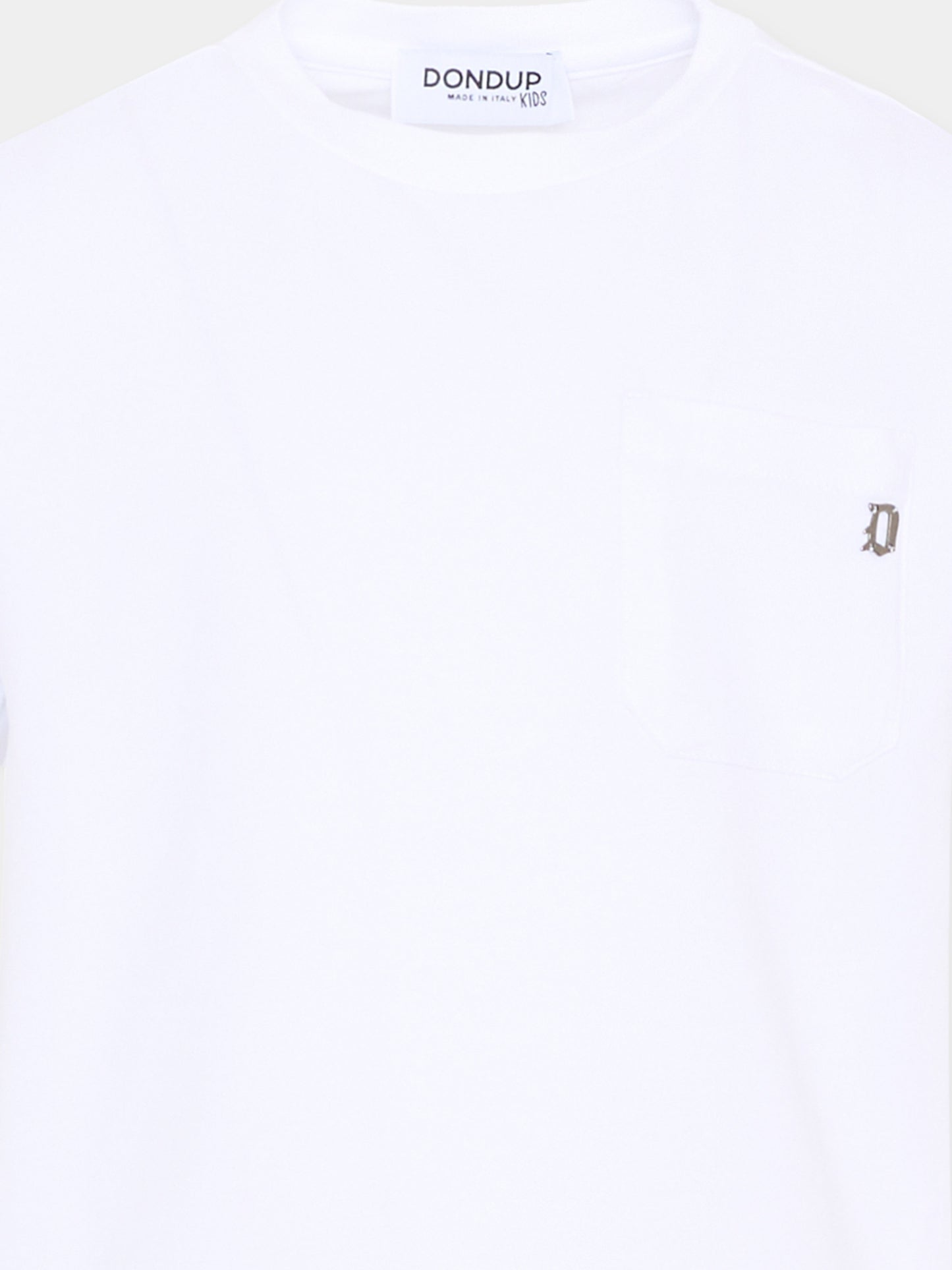 T-shirt bianca per bambino con logo,Dondup Kids,DMTS051 0 JE006 B000