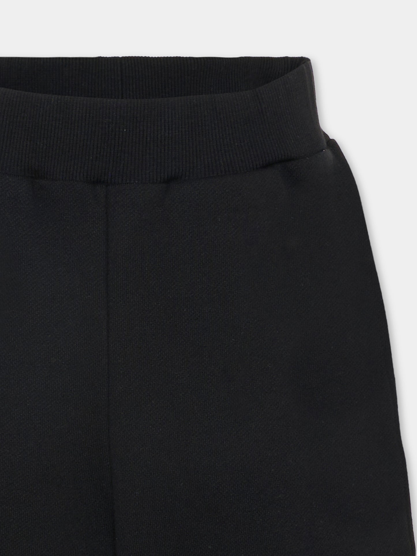 Shorts neri per bambino con logo ricamato,Balmain Kids,BY6P29-Z3183 930
