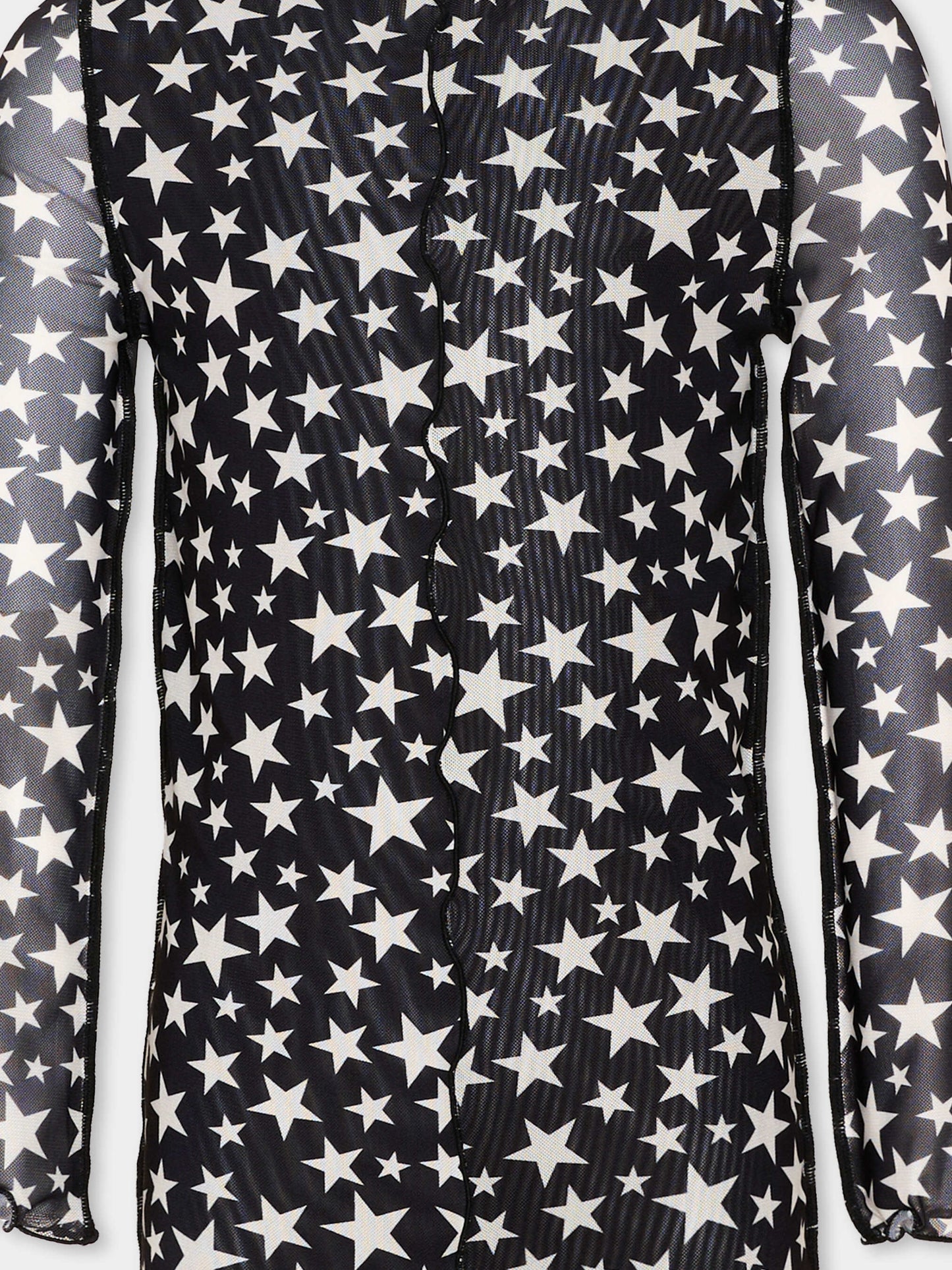 Abito nero per bambina con stelle,Stella Mccartney Kids,TY1D10-Z3483 930AV