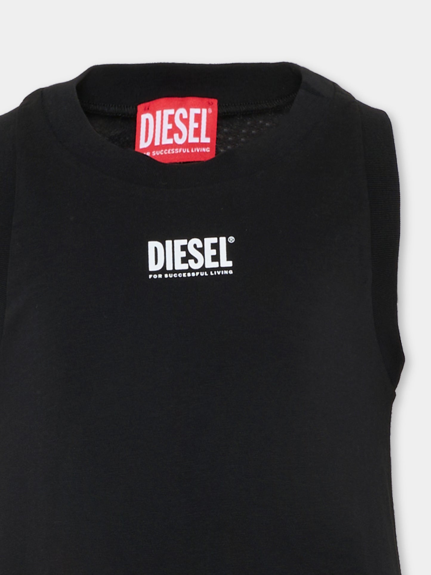 Copricostume nero per bambina con logo,Diesel,J02731 00YI9 K900