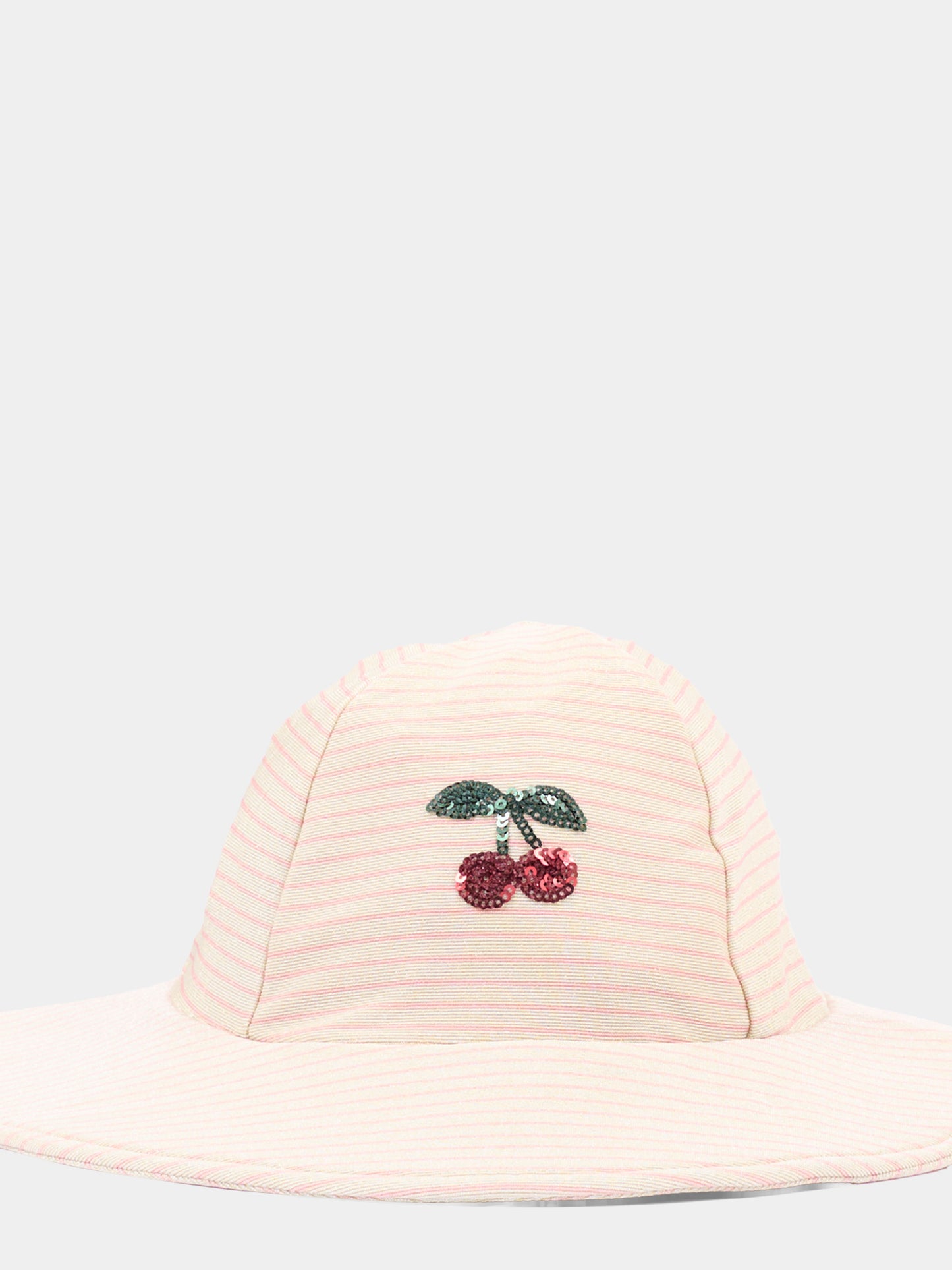 Cloche rosa Jade per bambina con ciliegie,Konges Sløjd,KS104858 ROSE STRIPE