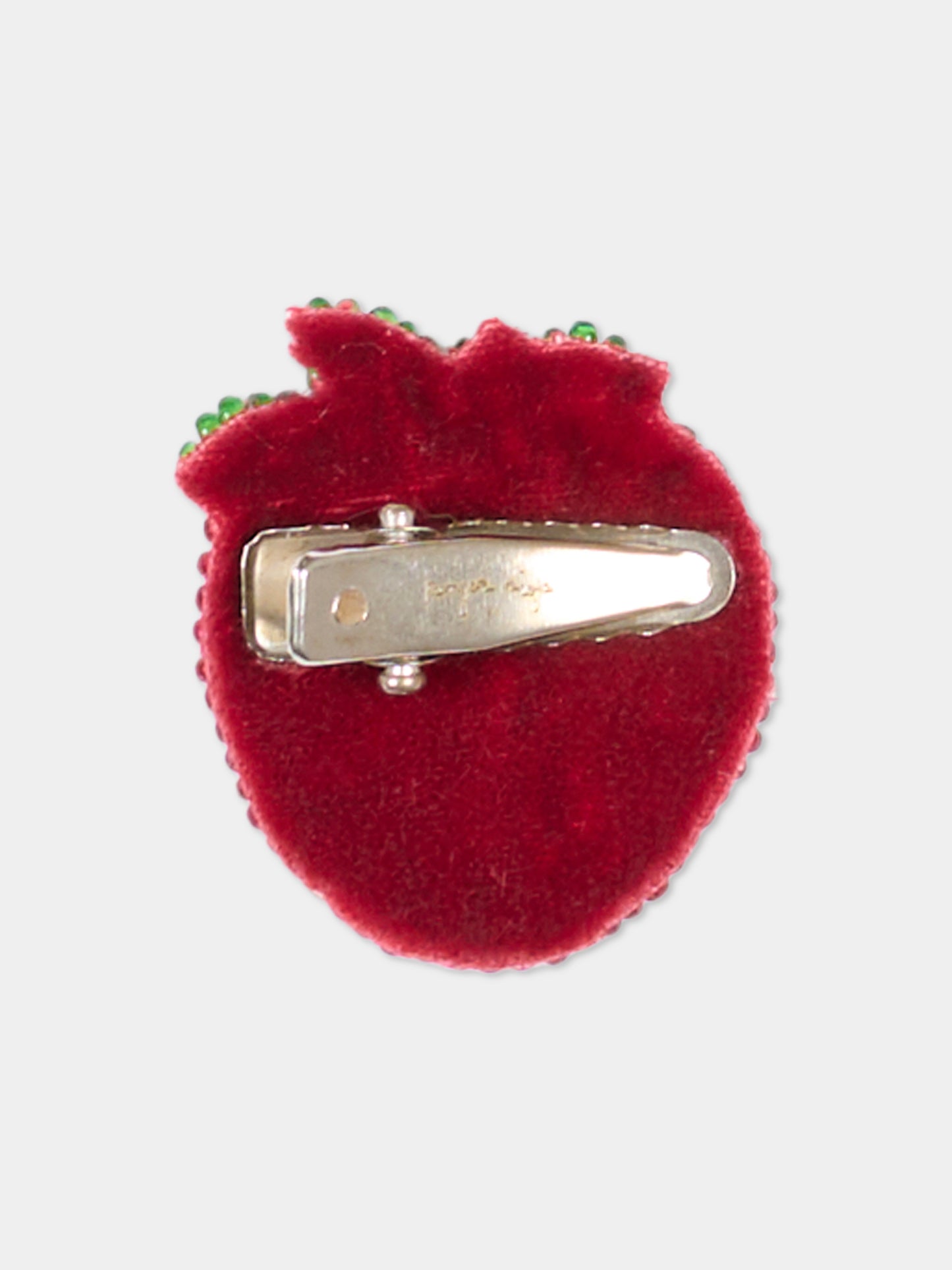 Fermaglio rosso per bambina con fragole