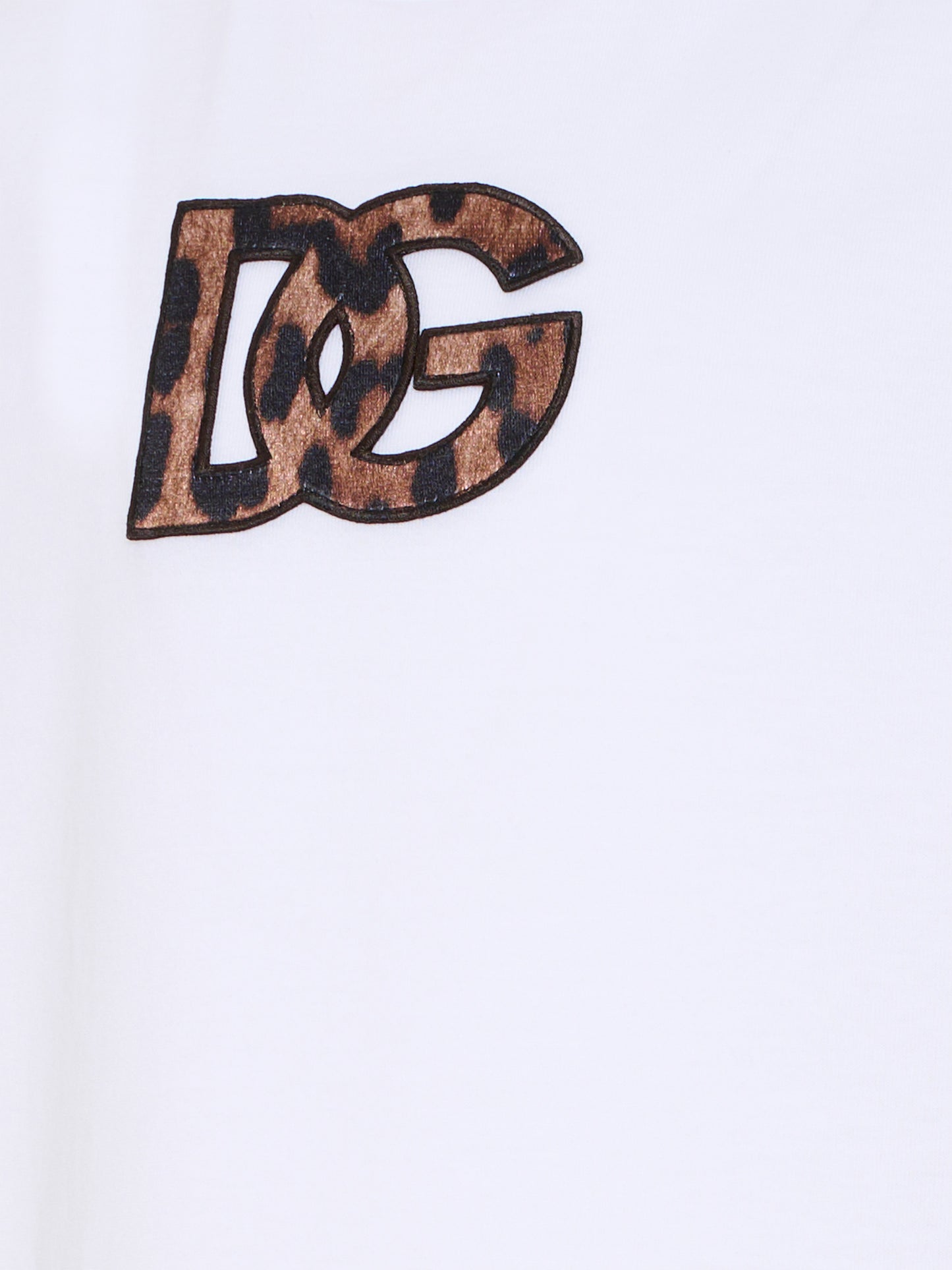 T-shirt bianca per bambini con logo DG,Dolce & Gabbana Kids,L5JTOX G7P0J W0800