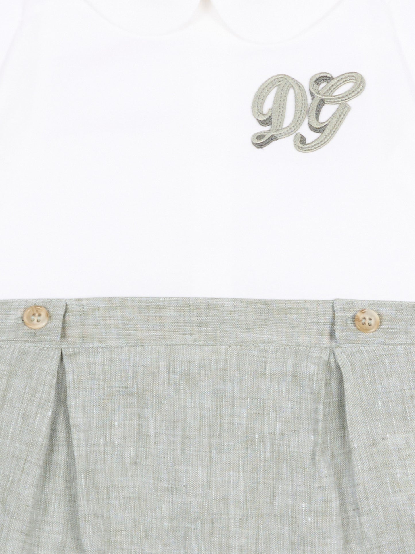 Pagliaccetto grigio per neonato con logo,Dolce & Gabbana Kids,L1JOBX G7P5R S9000