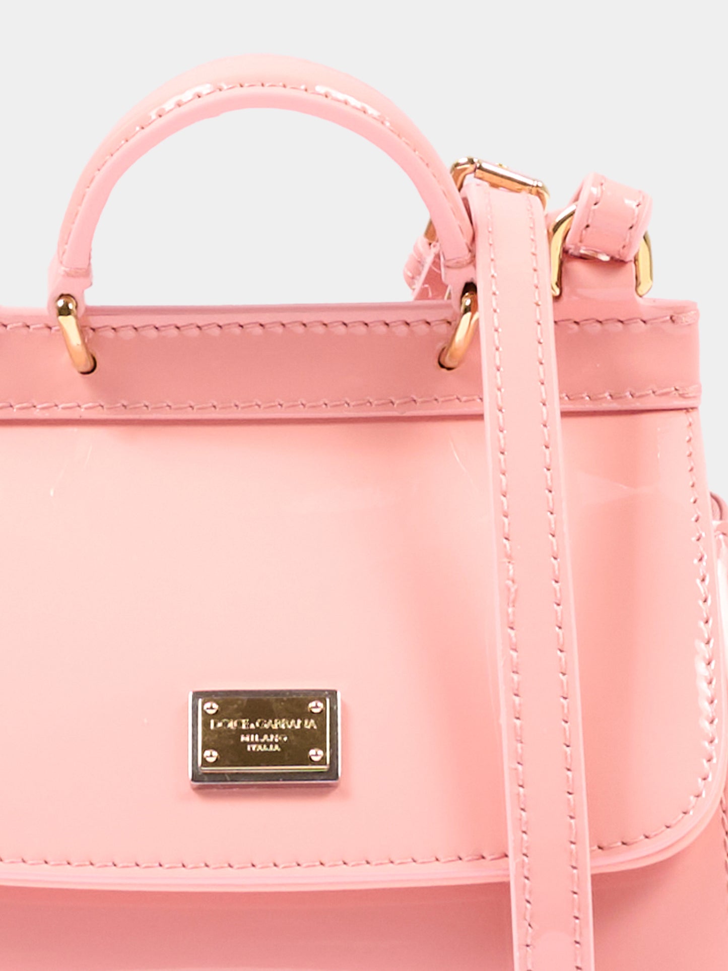 Borsa rosa Sicily Mini per bambina con logo,Dolce & Gabbana Kids,EB0003 A1067 88438