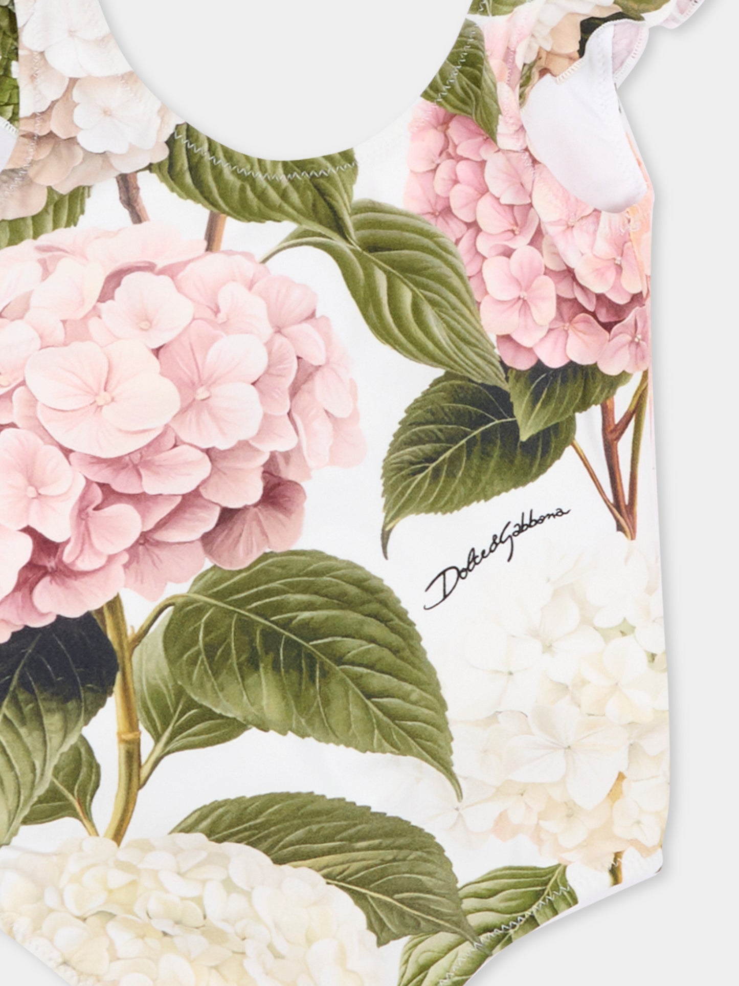 Costume intero multicolor per neonata floreale,Dolce & Gabbana Kids,L2J869 ON0CC HA5XG