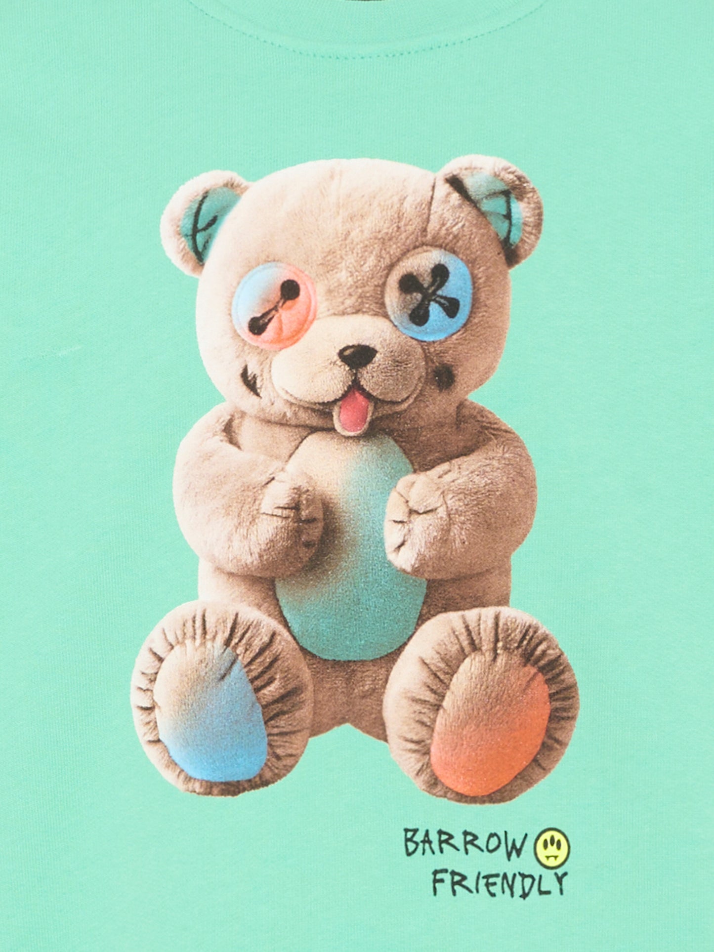 Felpa verde per bambini con orsetto,Barrow,S6BKJUSW005 087