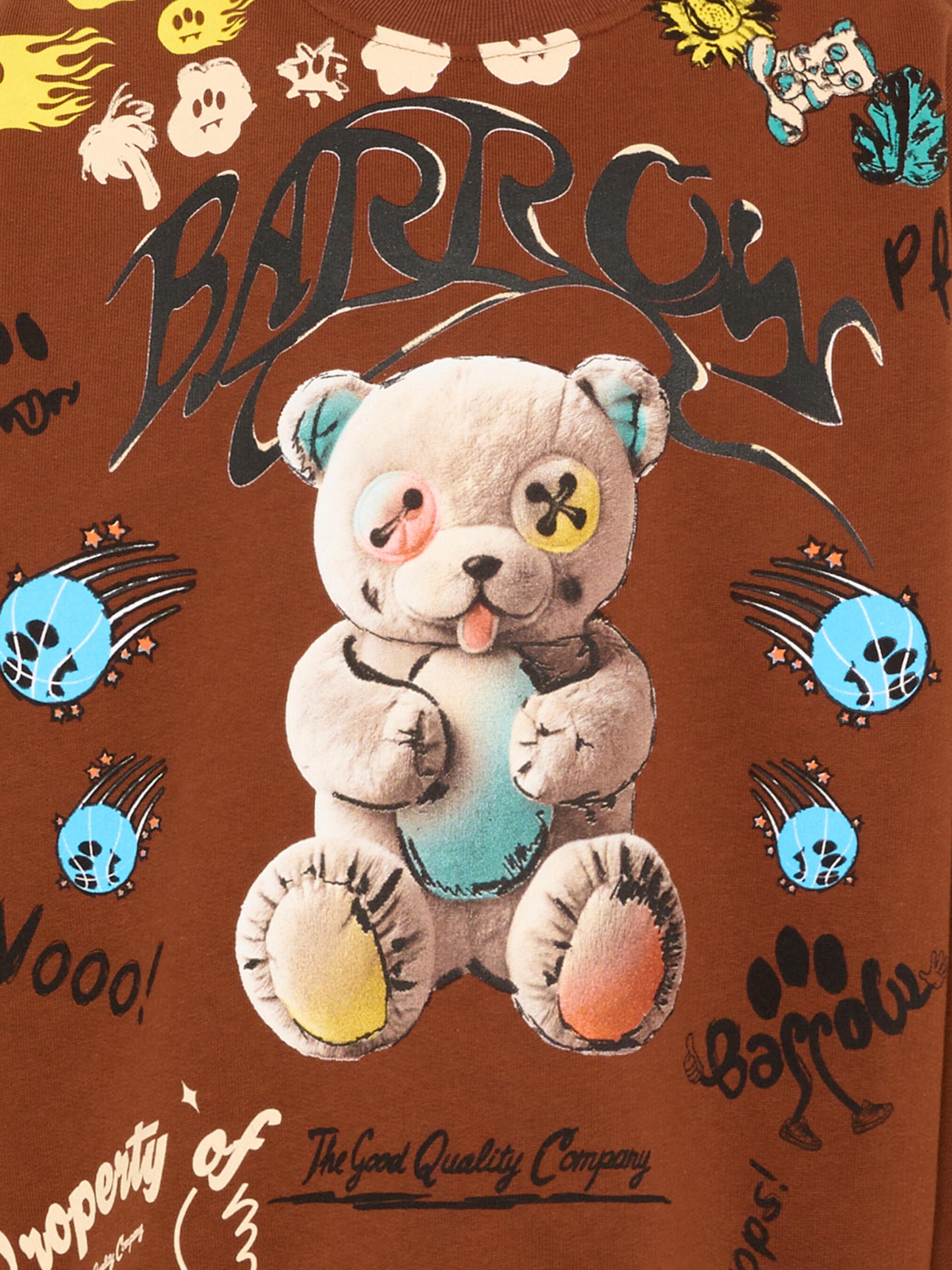 Felpa marrone Barrow per bambini con orsetto,Barrow,S6BKJUSW078 920