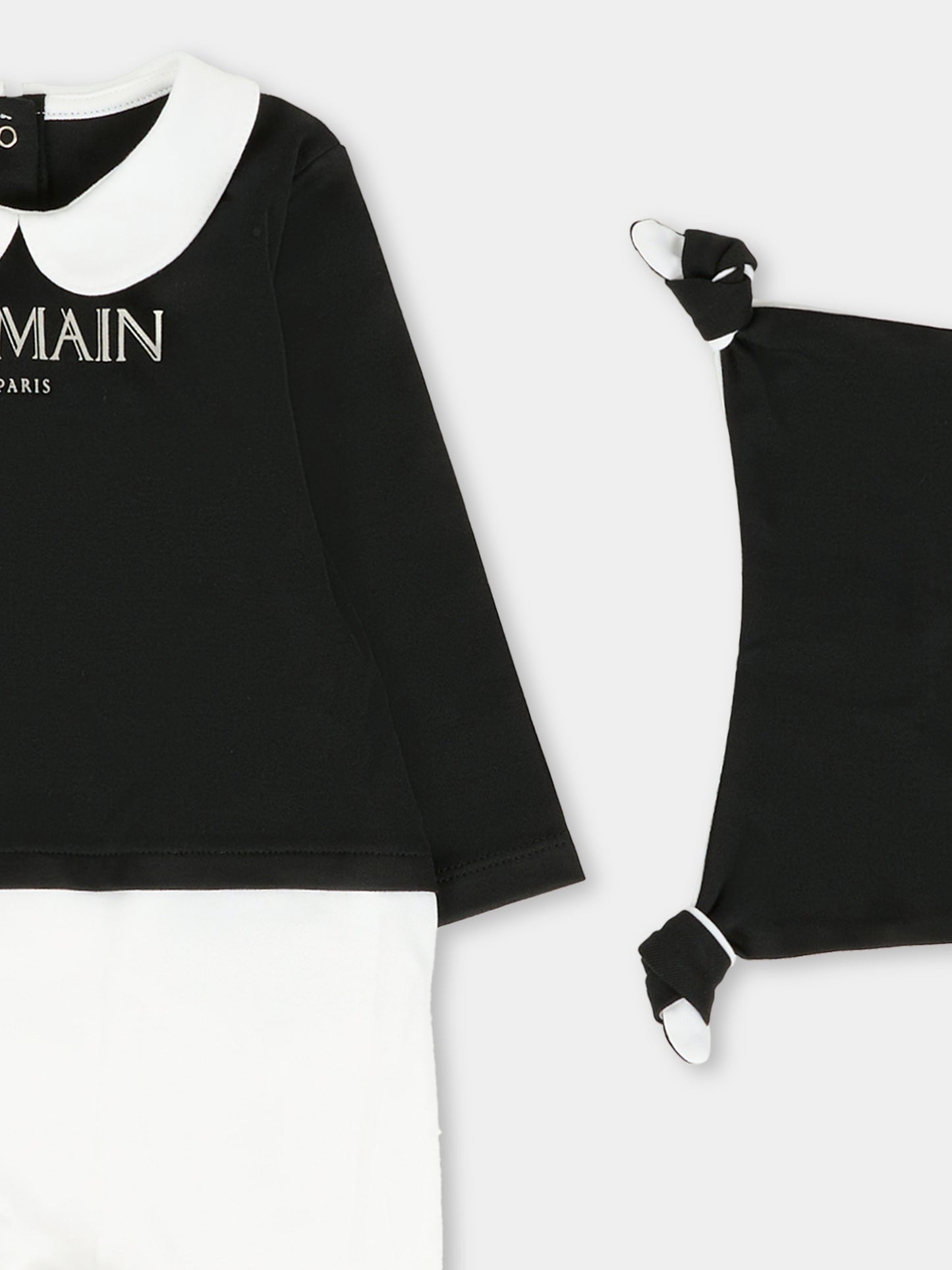 Set nero per neonati con logo,Balmain Kids,BTB630 Z1769 930BC