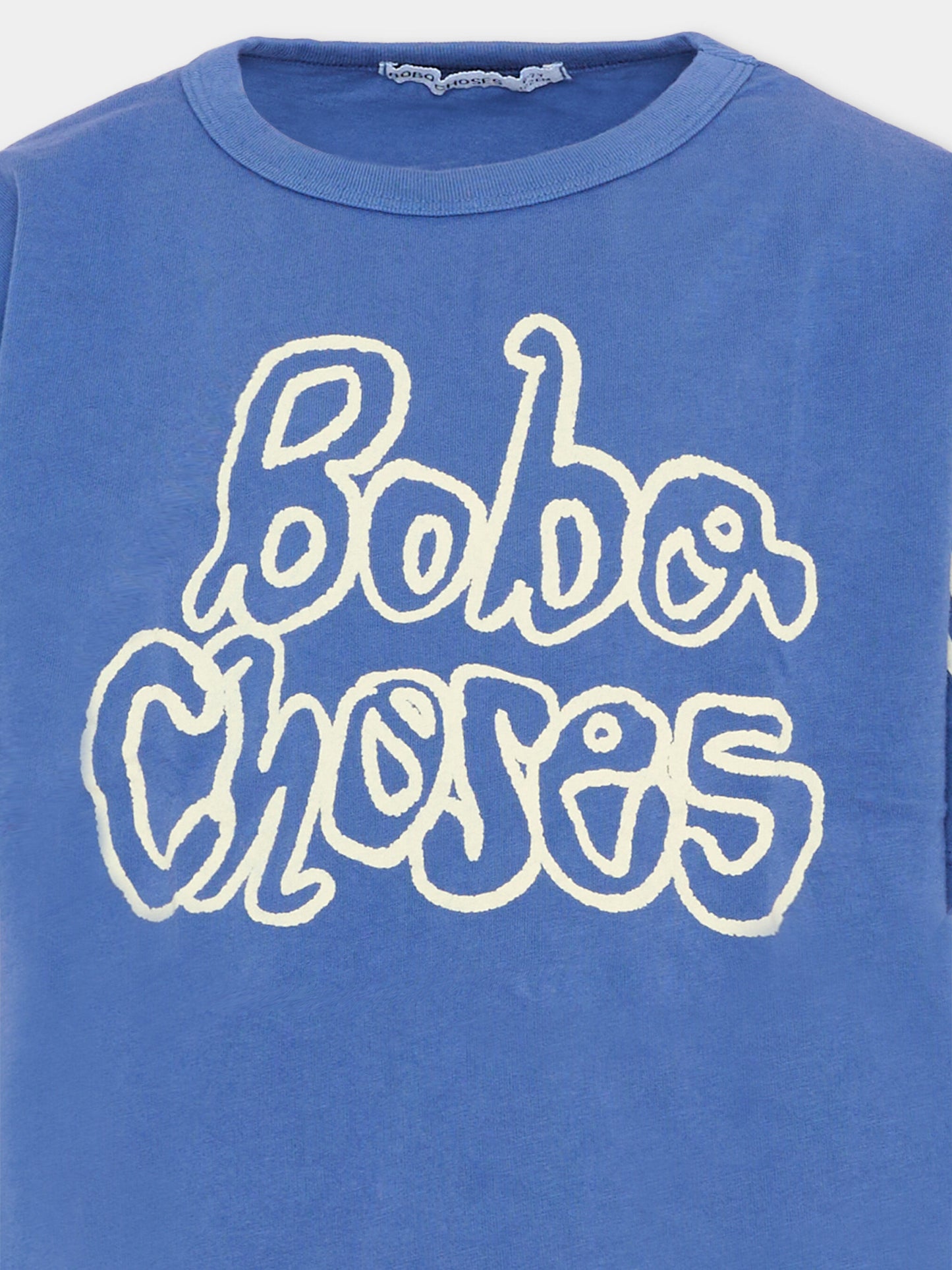 T-Shirt blu per bambino con logo,Bobo Choses,B126AC138