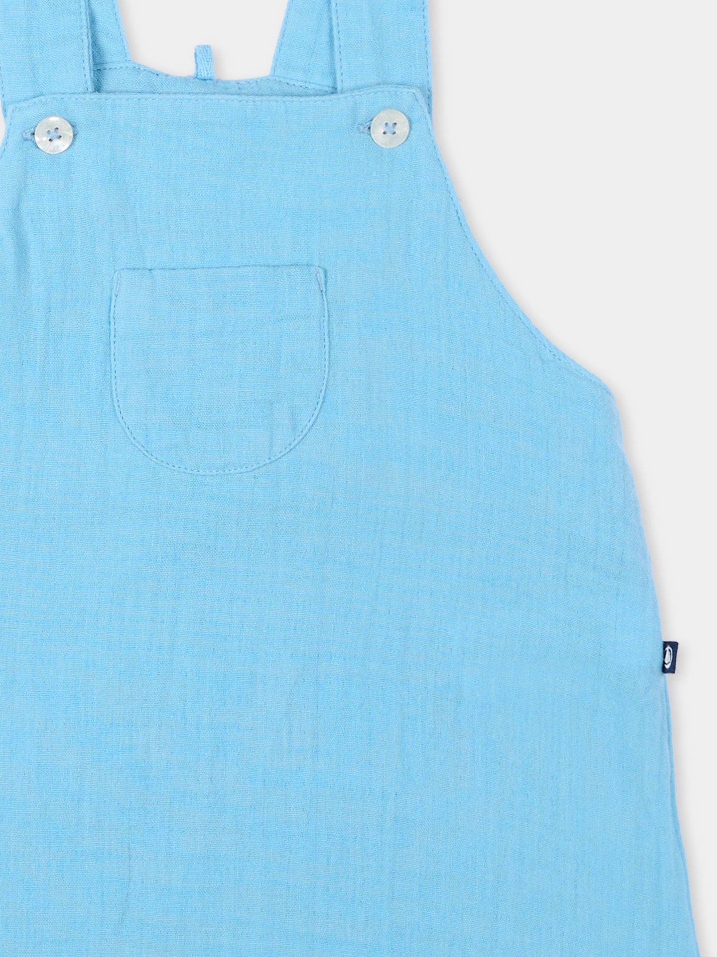 Salopette azzurra per neonato,Petit Bateau,A0FBK FLO 01