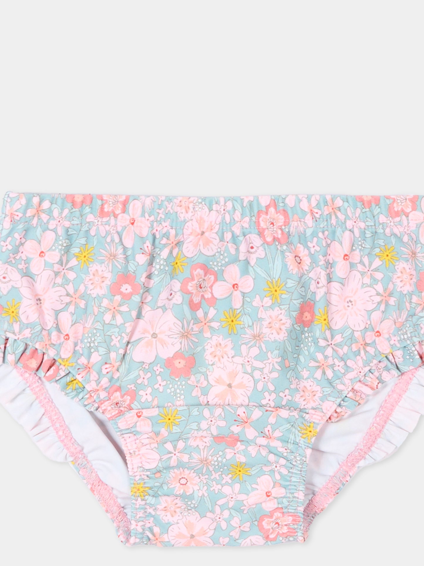 Slip bikini multicolor per neonata floreale,Petit Bateau,A0FNH SPRAY/MULTICO 01