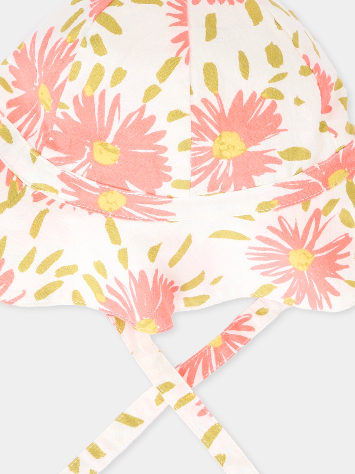 Cloche multicolor per neonata con fiori,Petit Bateau,A0FDU MARSHMALLOW/MULTICO 01