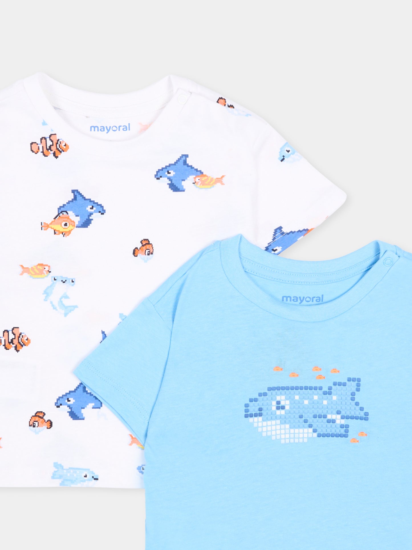 T-Shirt multicolor per neonato con pesci,Mayoral,1012 014