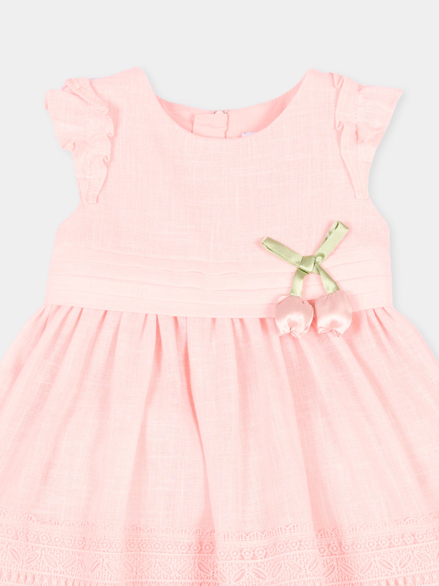 Abito elegante rosa per neonata con ricami,Mayoral,1907 043