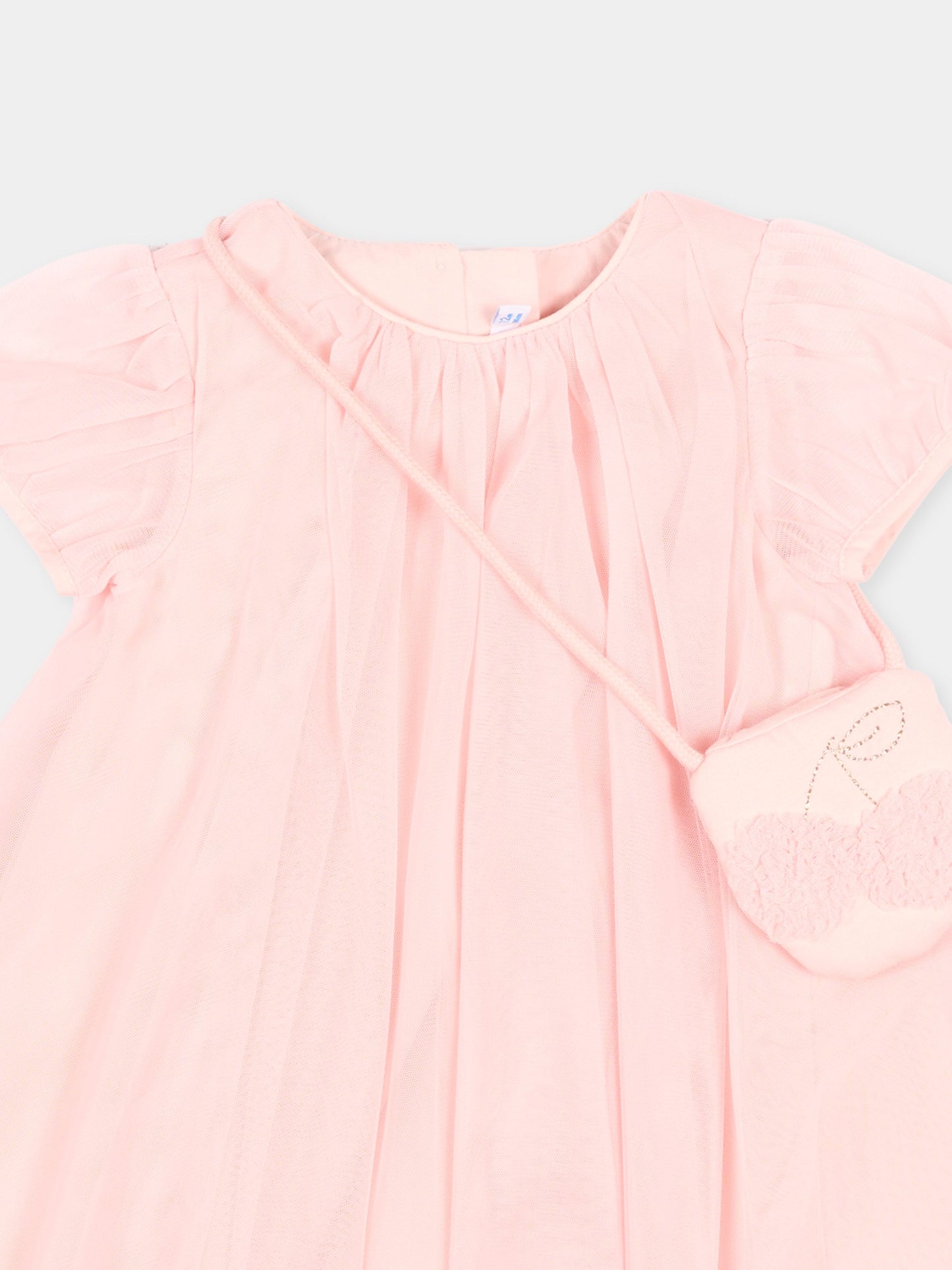 Abito rosa per neonata con borsetta,Mayoral,1917 046