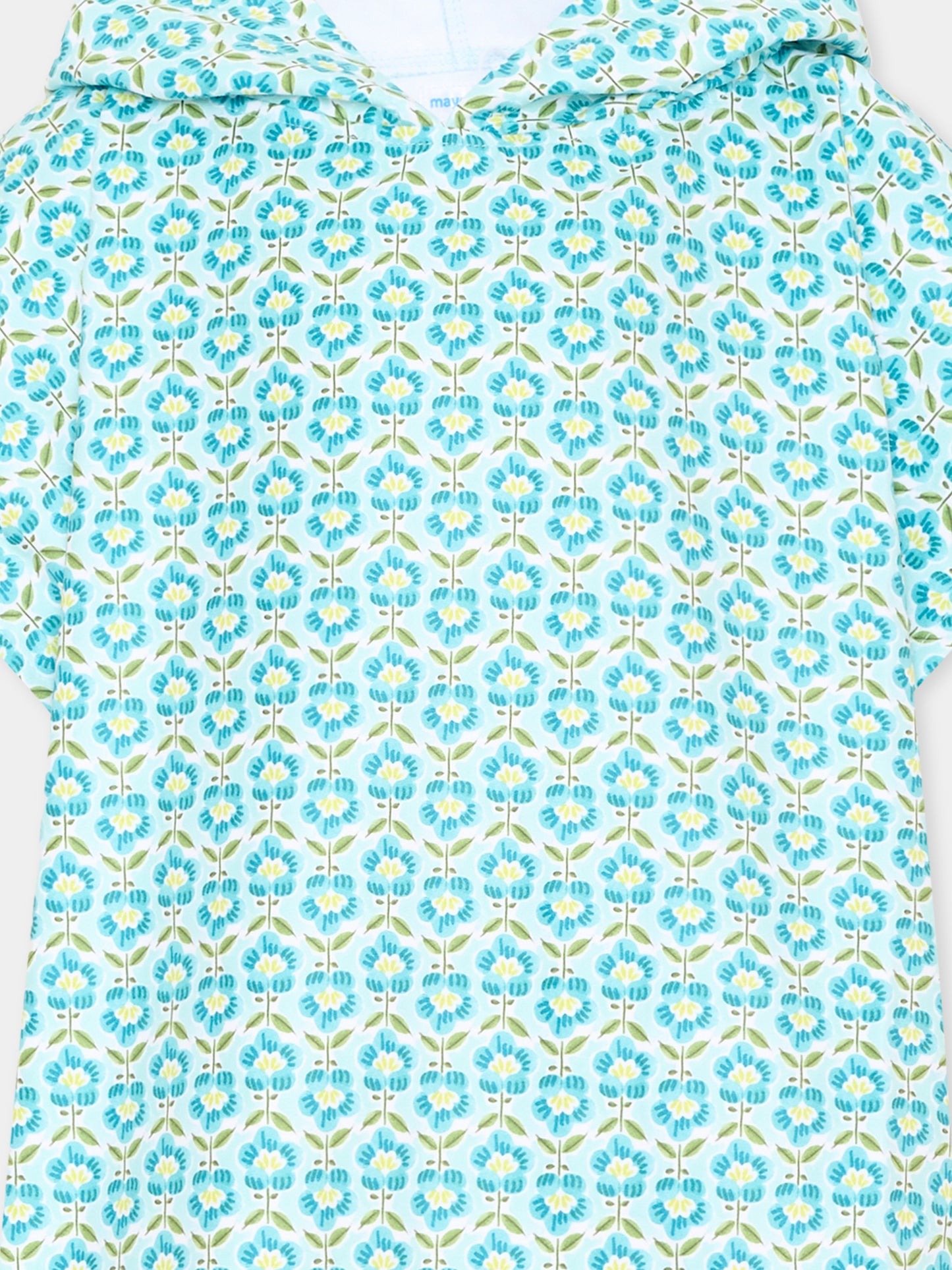 Accappatoio azzurro per bambina fantasia,Mayoral,10224 086