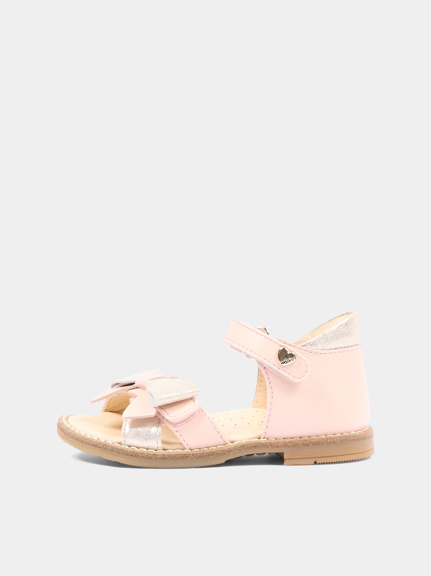 Sandali rosa per bambina con fiocco,Walkey,Y1A2 44186 0092A041
