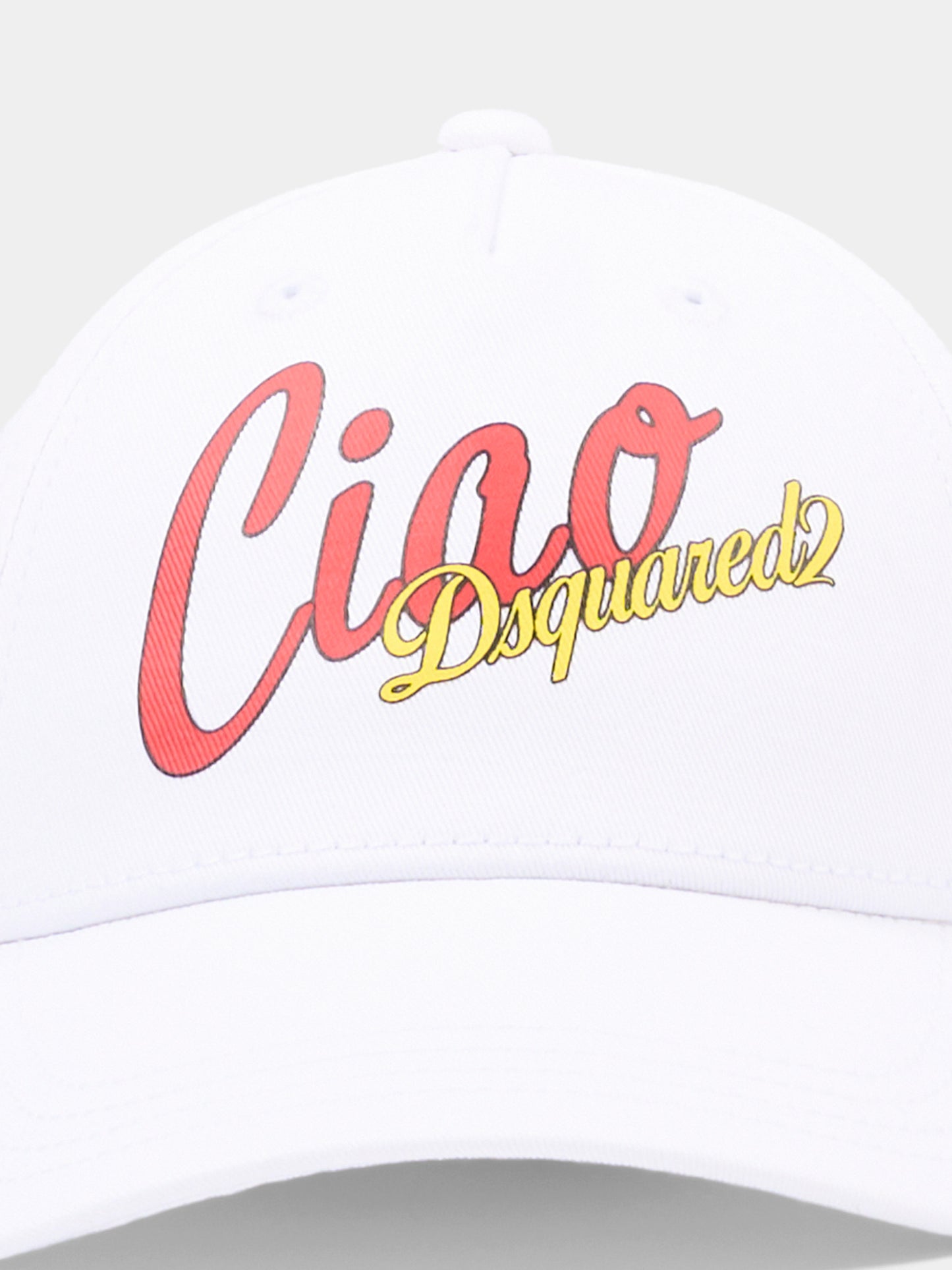 Cappello bianco per bambini con logo,Dsquared2,DQ3379 D00YT DQ100