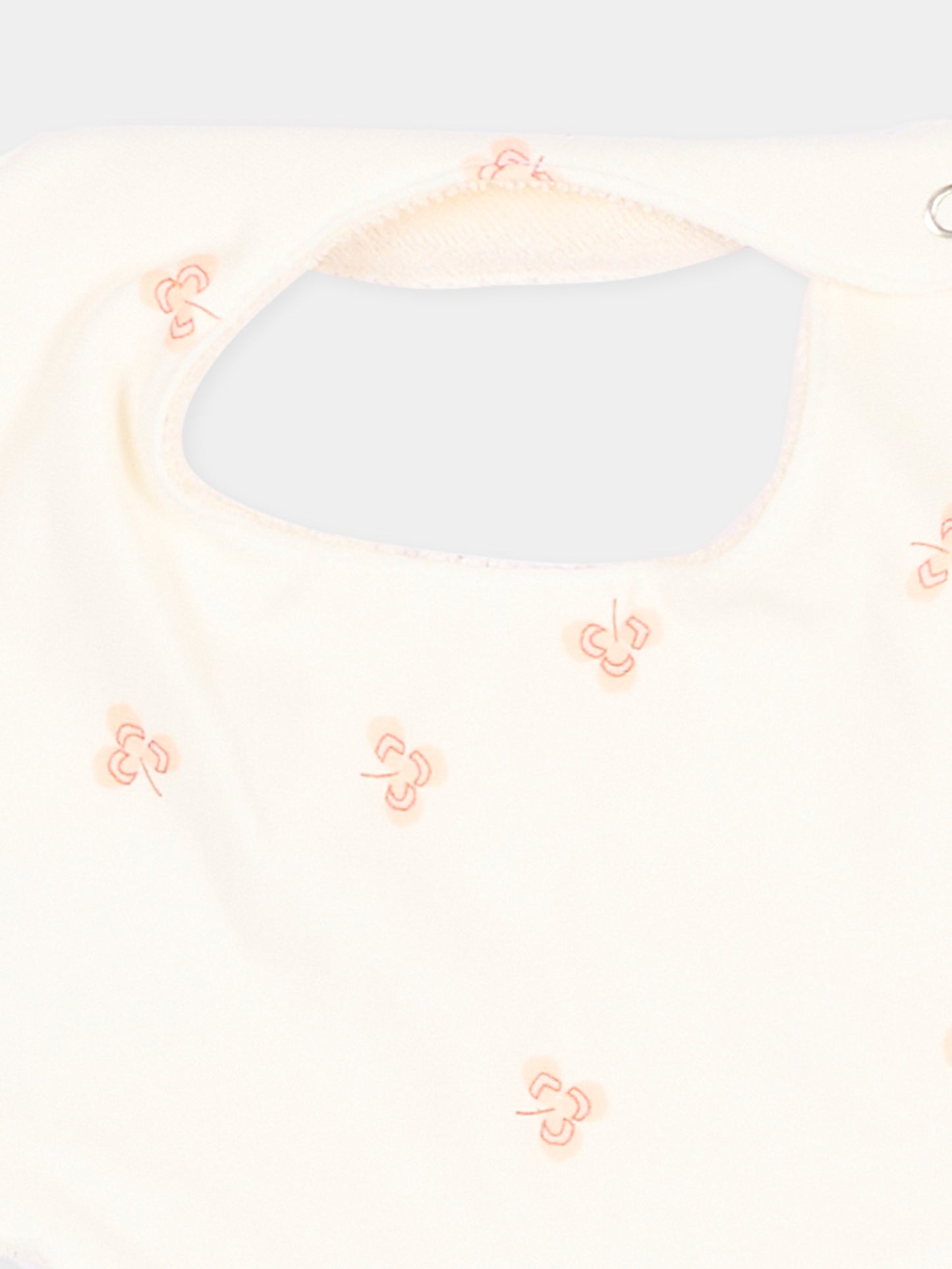 Bavaglino avorio Lucky Leaves per neonati,Bamboom,1153TE00074 LUCKY LEAVES