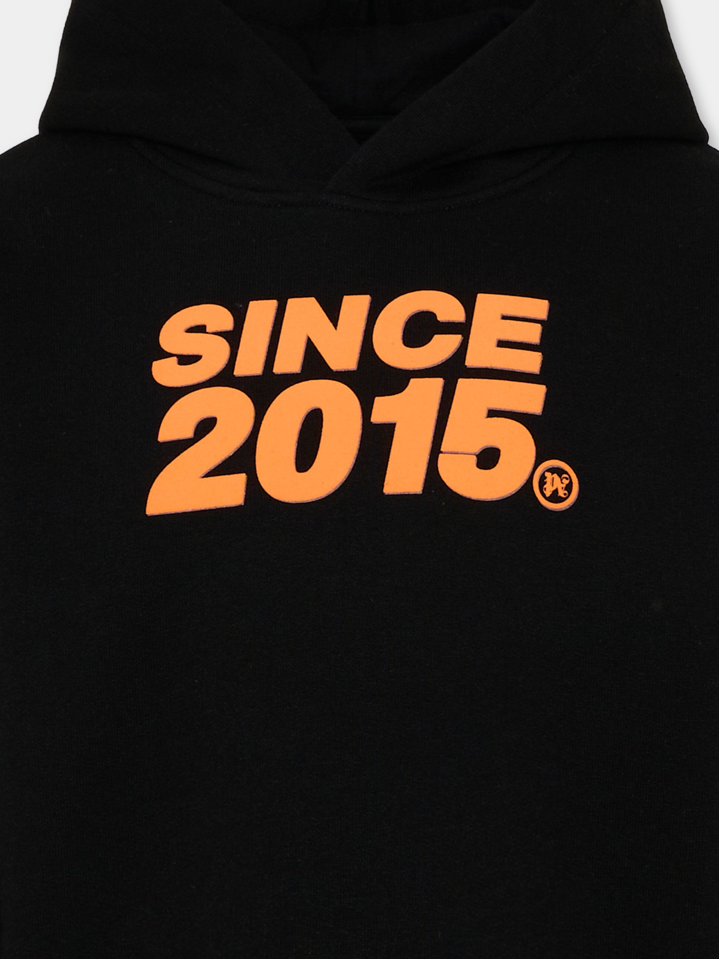 Felpa nera per bambino con stampa logo,Palm Angels,PBBB012S26FLE008 110