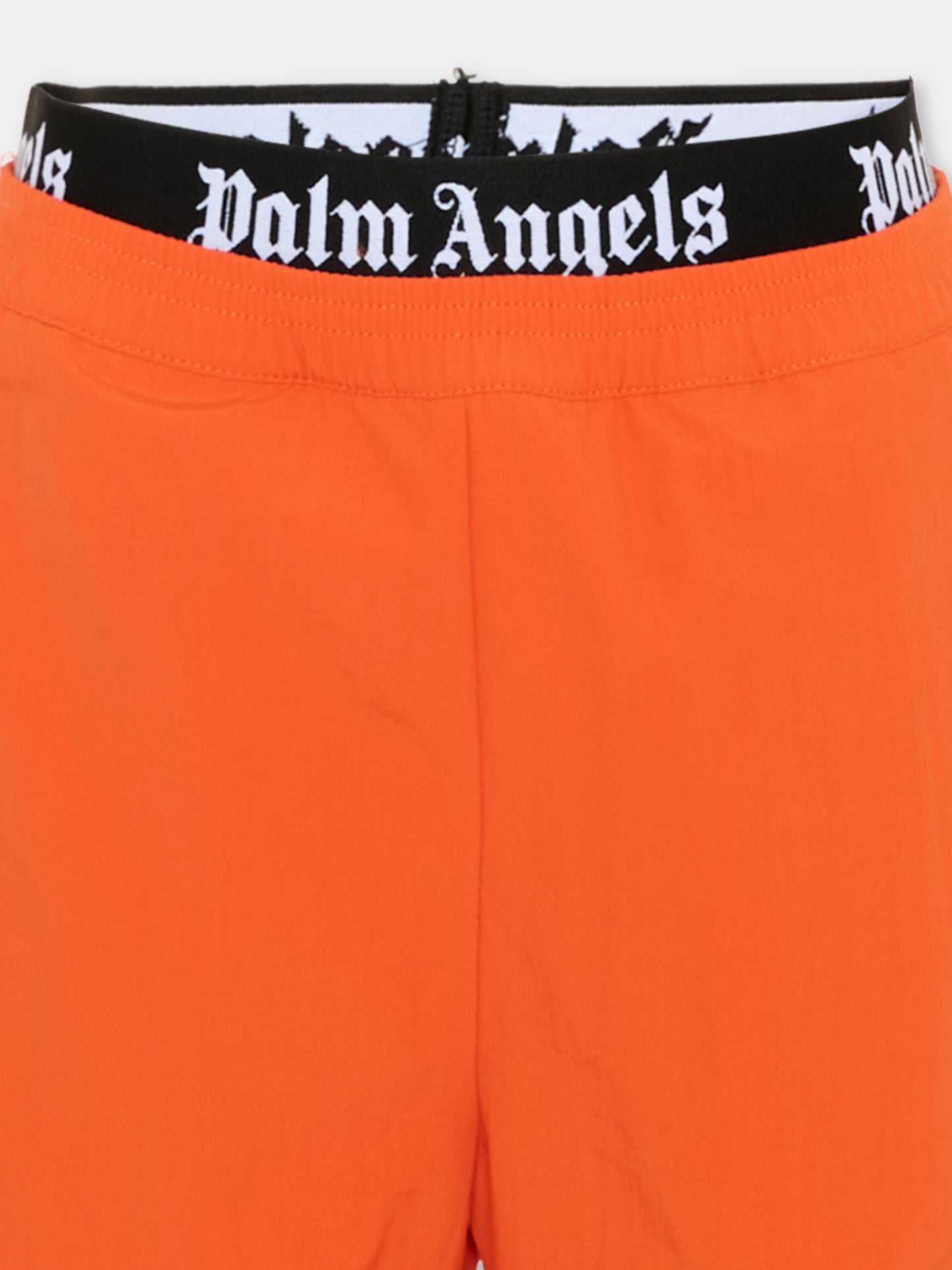 Boxer mare arancione per bambino con logo,Palm Angels,PBFD005S26FAB001 030