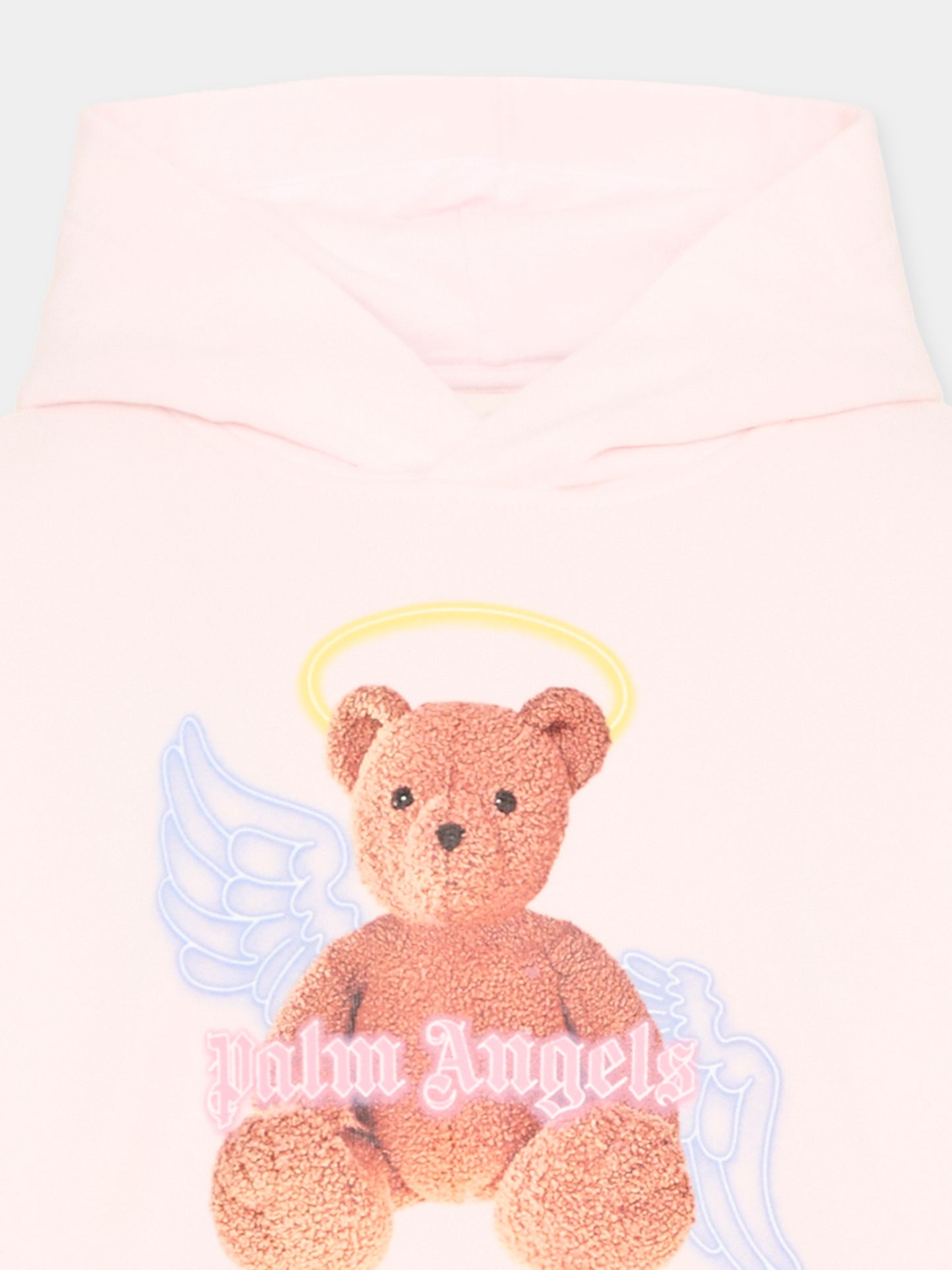Felpa rosa Palm Angels per bambina teddy,Palm Angels,PGBB015S26FLE001 042