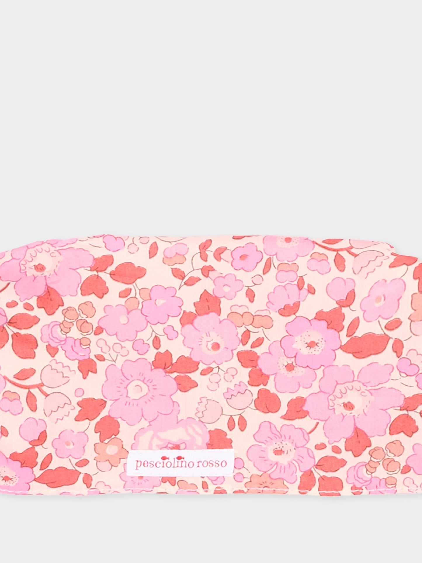Bandana rosa per bambina floreale,Pesciolino Rosso,BND S 166