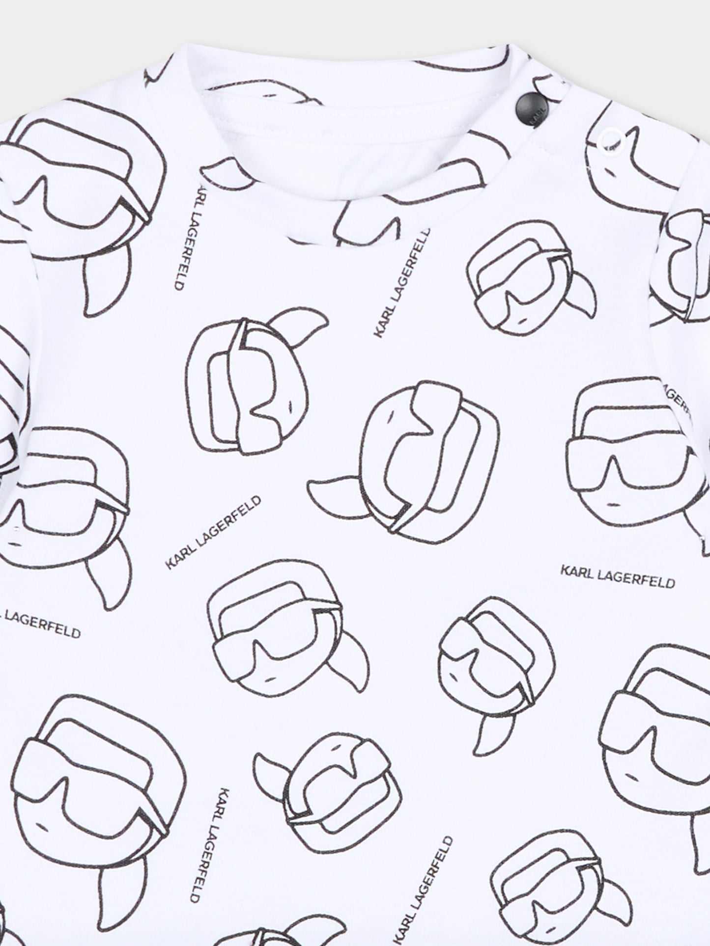 Pagliaccetto bianco per neonato con Karl Legrfeld,Karl Lagerfeld Kids,Z31051 N50