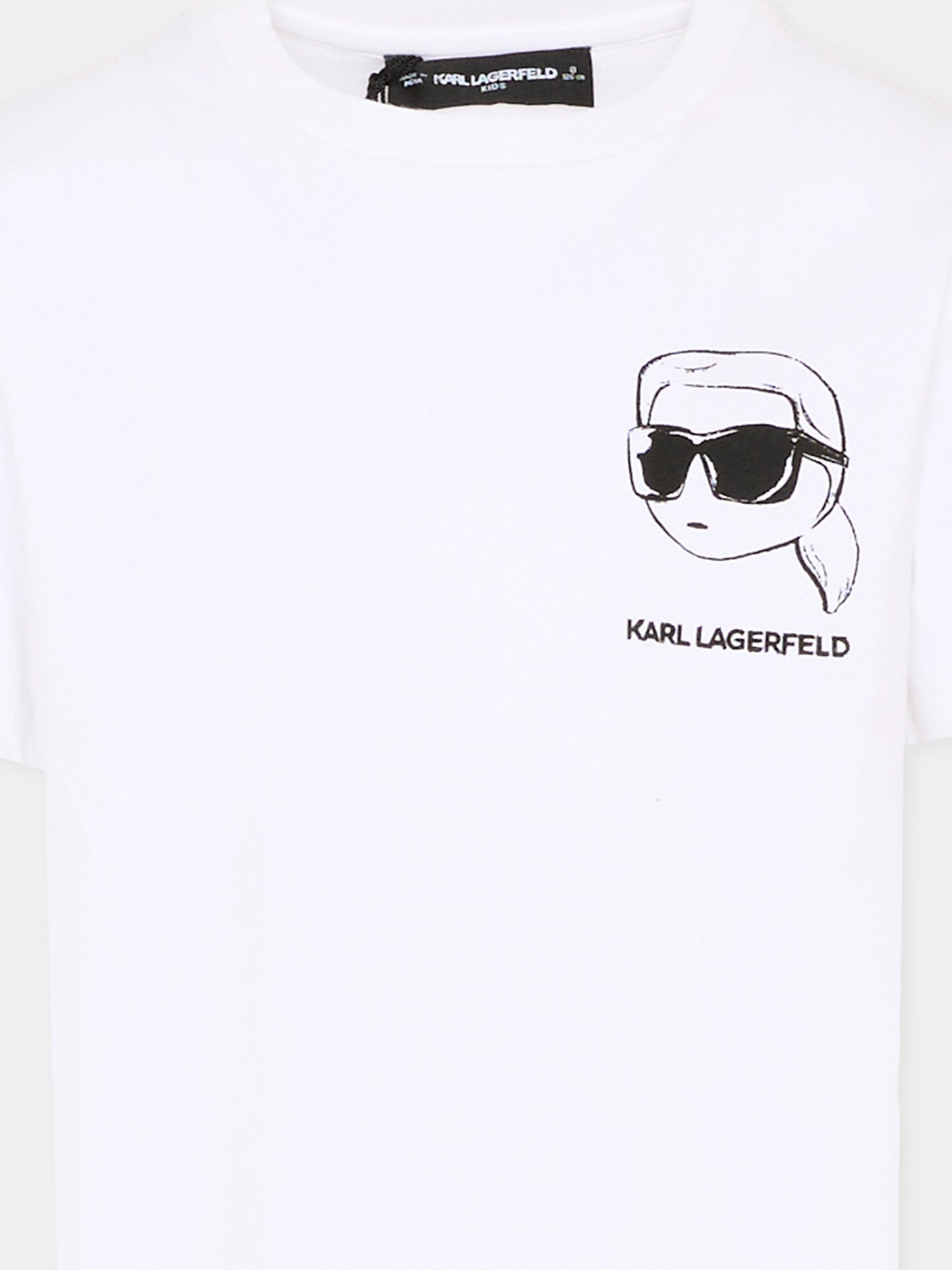 T-shirt bianca per bambino con Ikonik Karl,Karl Lagerfeld Kids,Z31103 10P