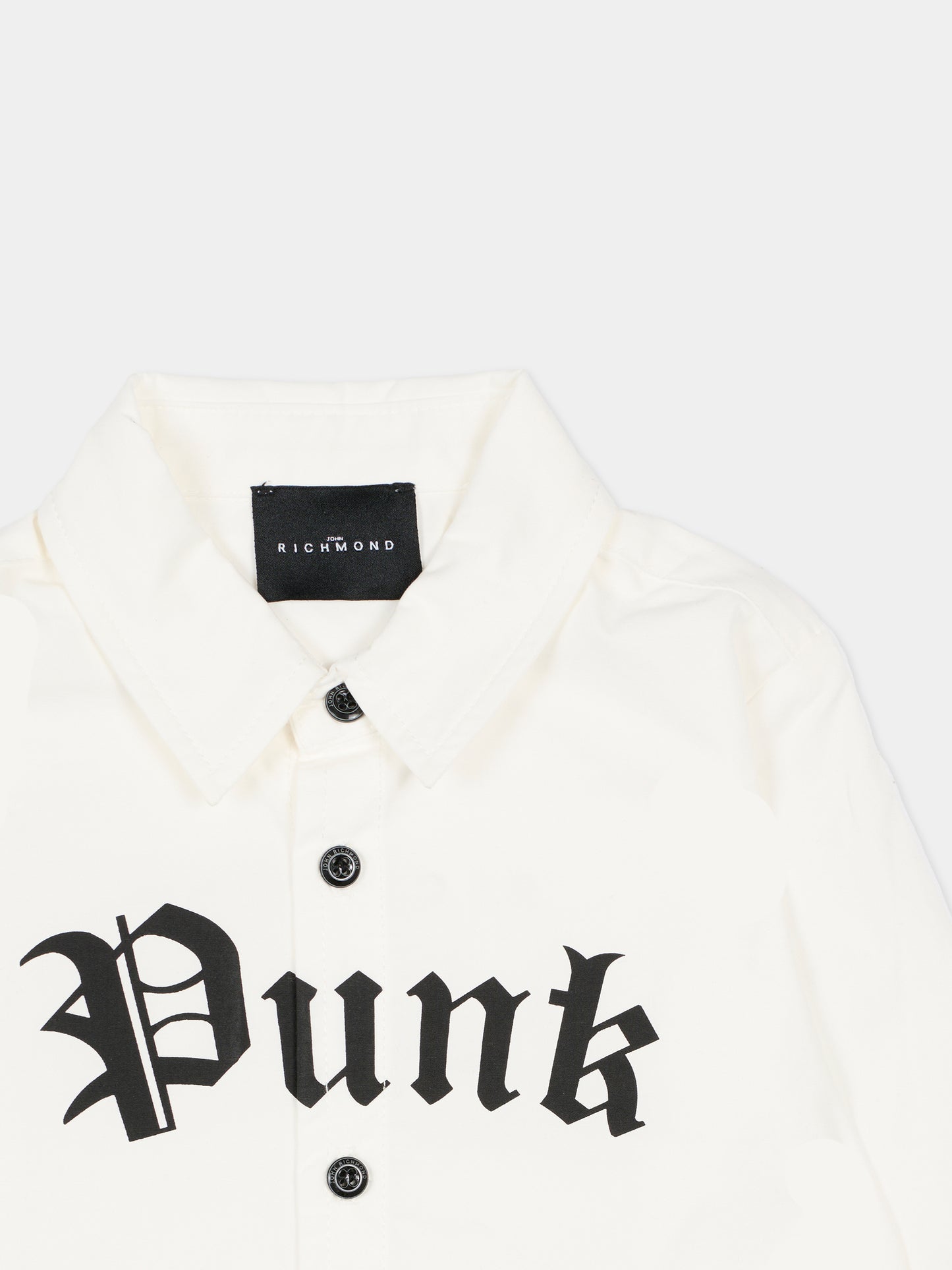 Camicia avorio per neonato con logo,Richmond,RIA25102CA WHITE