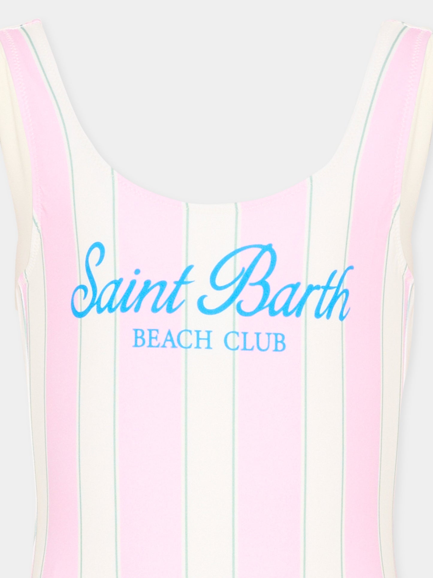 Costume intero rosa cara per bambina a righe,Mc2 Saint Barth,CARA001 01129L