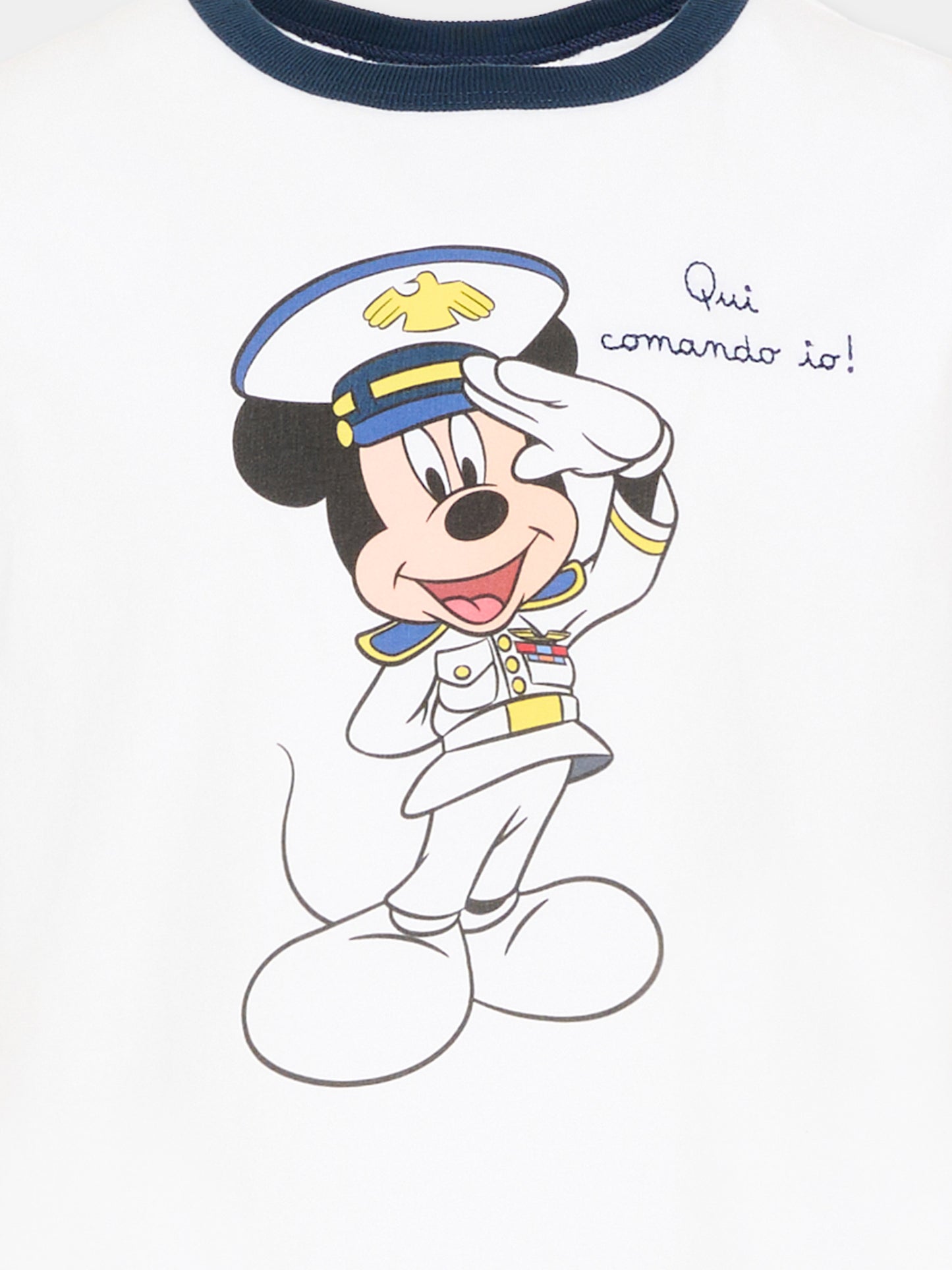 T-shirt bianca Dean Jr per bambino con Mickey Mouse,Mc2 Saint Barth,DENA001 01064L