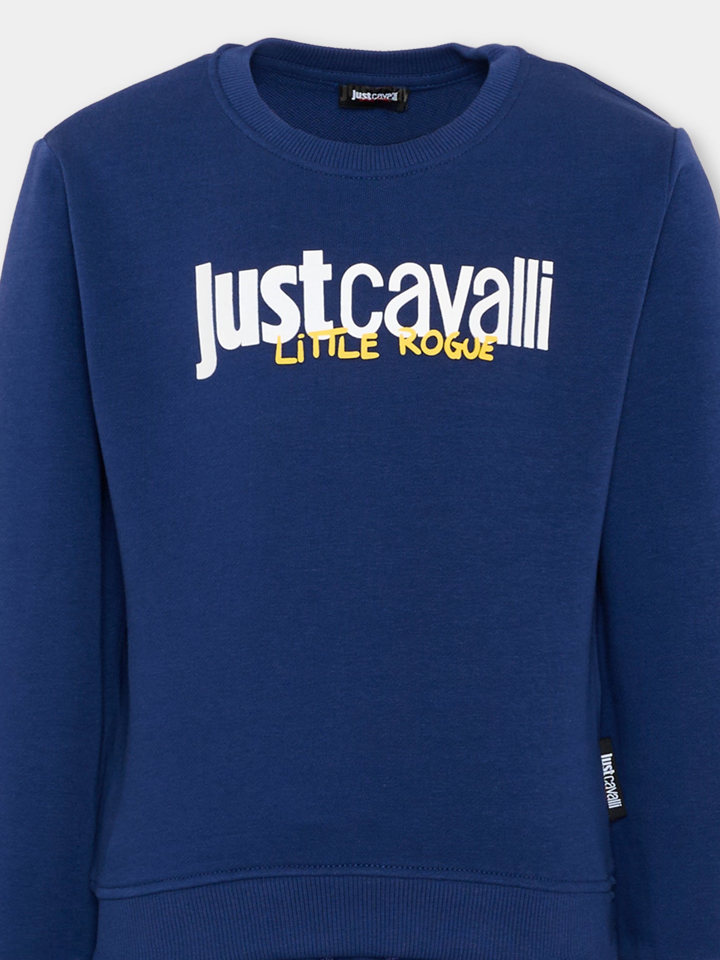 Completo sportivo blu per bambino con logo,Just Cavalli Kids,JIP26048CF BLUE BELLWHETHER