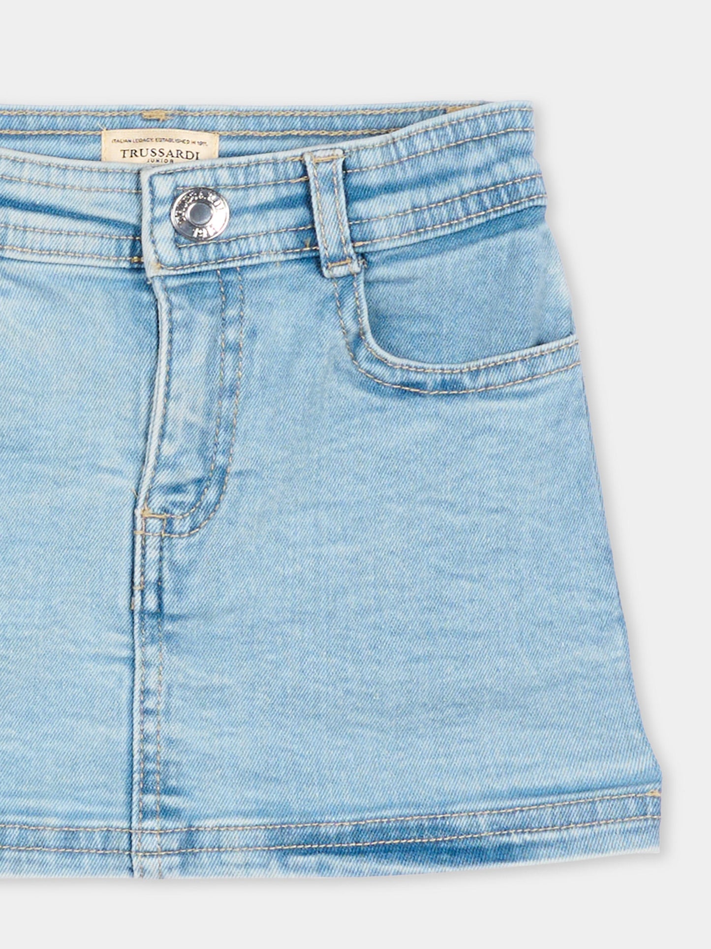 Gonna denim per neonata,Trussardi Junior,TIP26017GO DENIM BLUE LIGHT