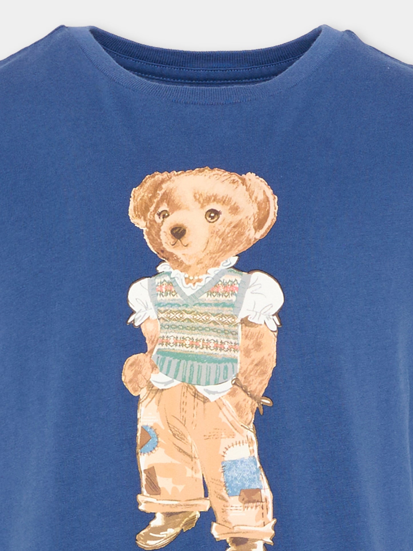 Vestito blu Polo Bear per bambina,Ralph Lauren Kids,B20040001