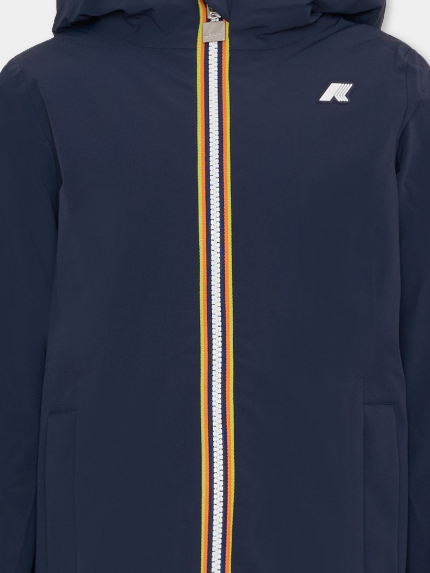 Piumino reversibile rosa per bambina con logo,K-way,K11517W BBN