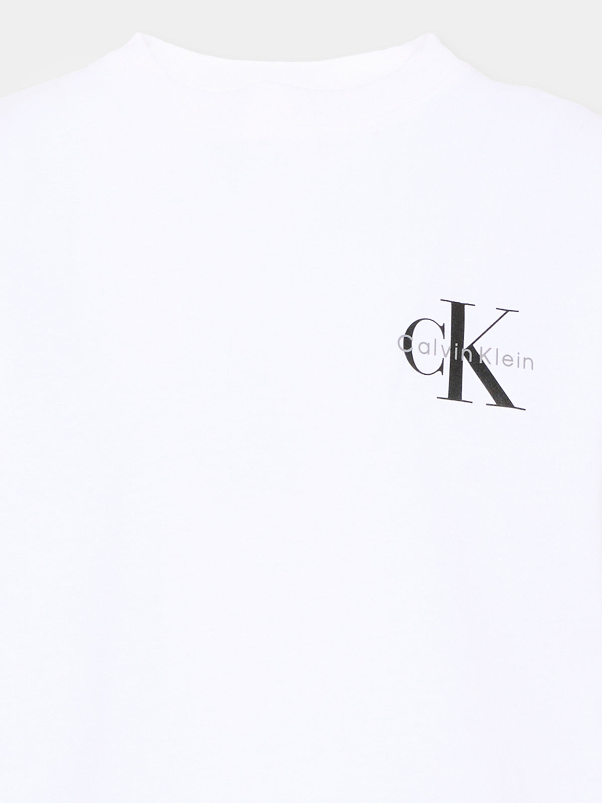 T-shirt bianca per bambini con logo,Calvin Klein Kids,LV1CKTJA17 YAF