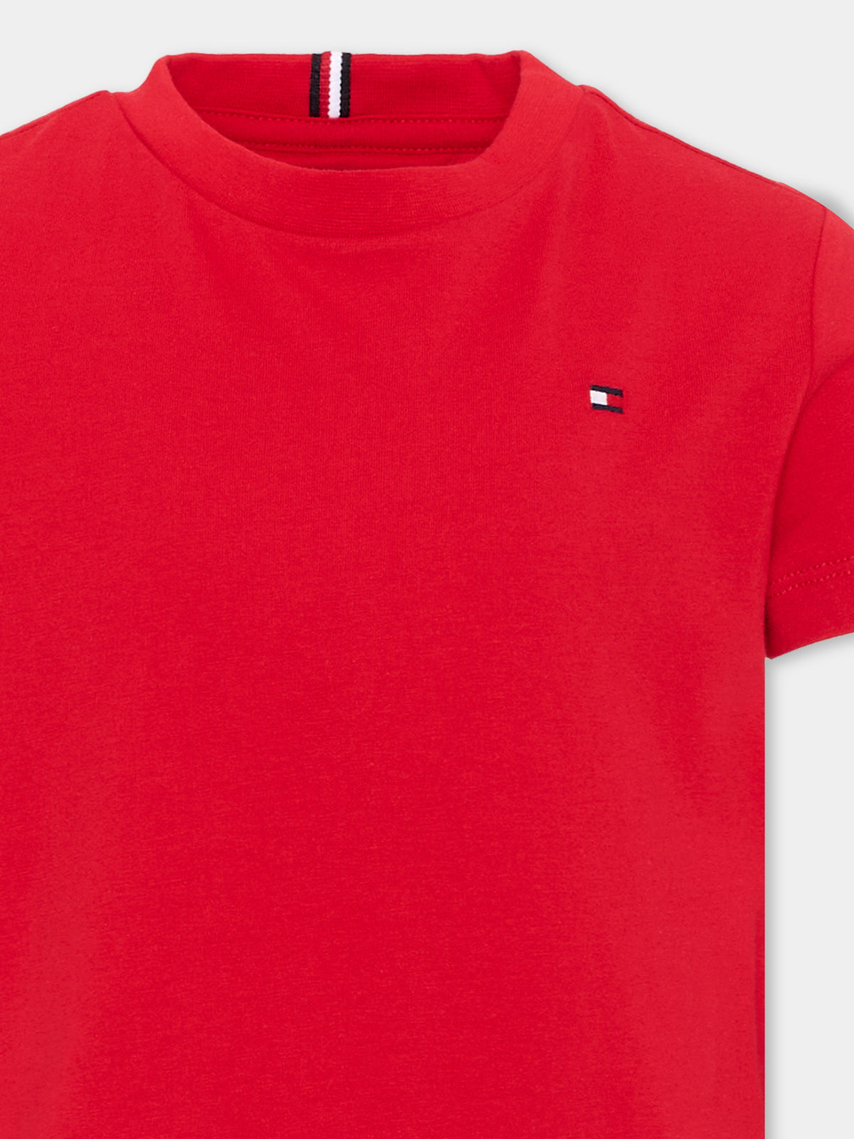 T-shirt rossa per bambino con logo,Tommy Hilfiger Junior,KB0KB10591 XLG