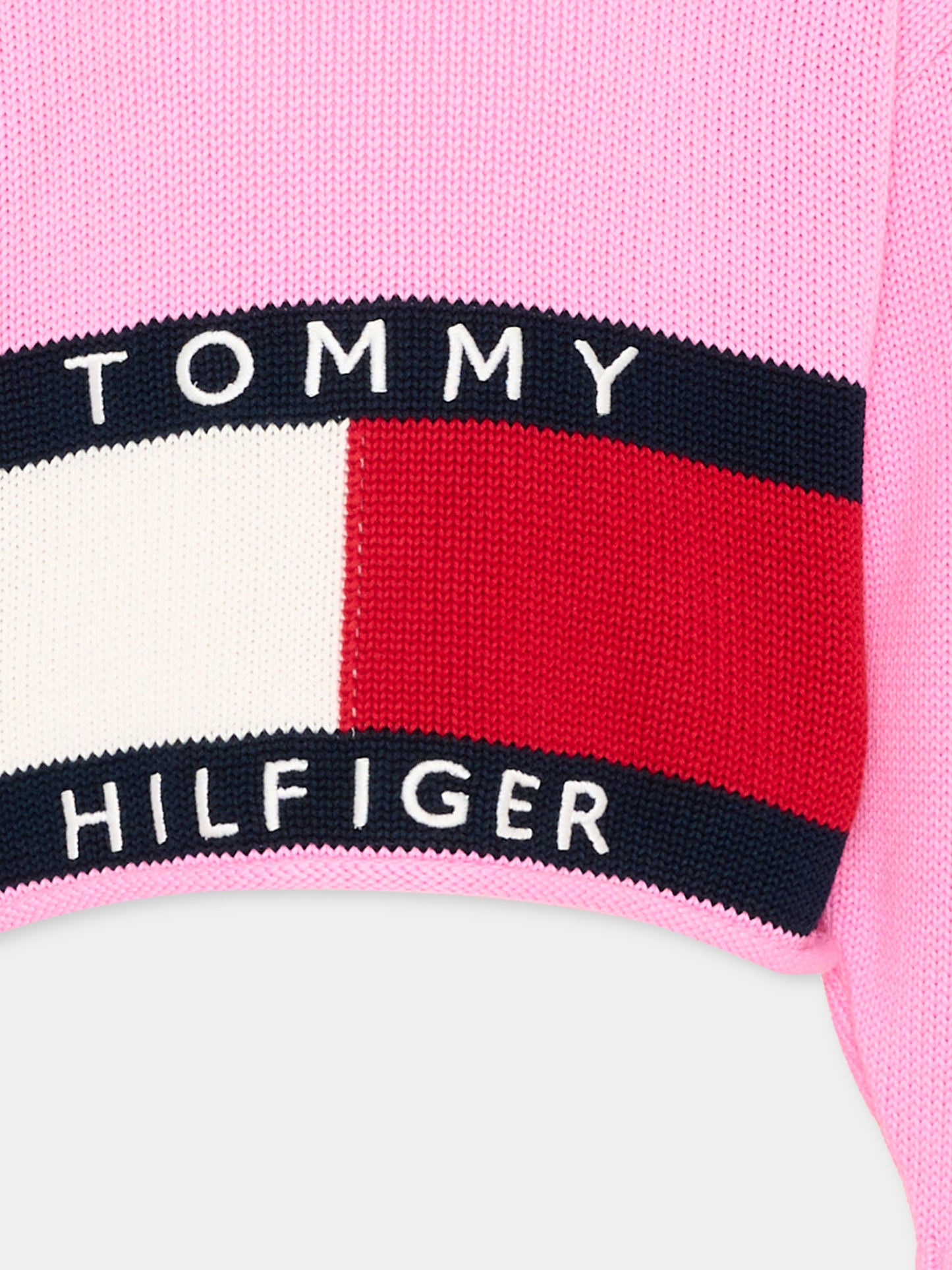 Maglione rosa per bambina con logo,Tommy Hilfiger Junior,KG0KG08922 TOU