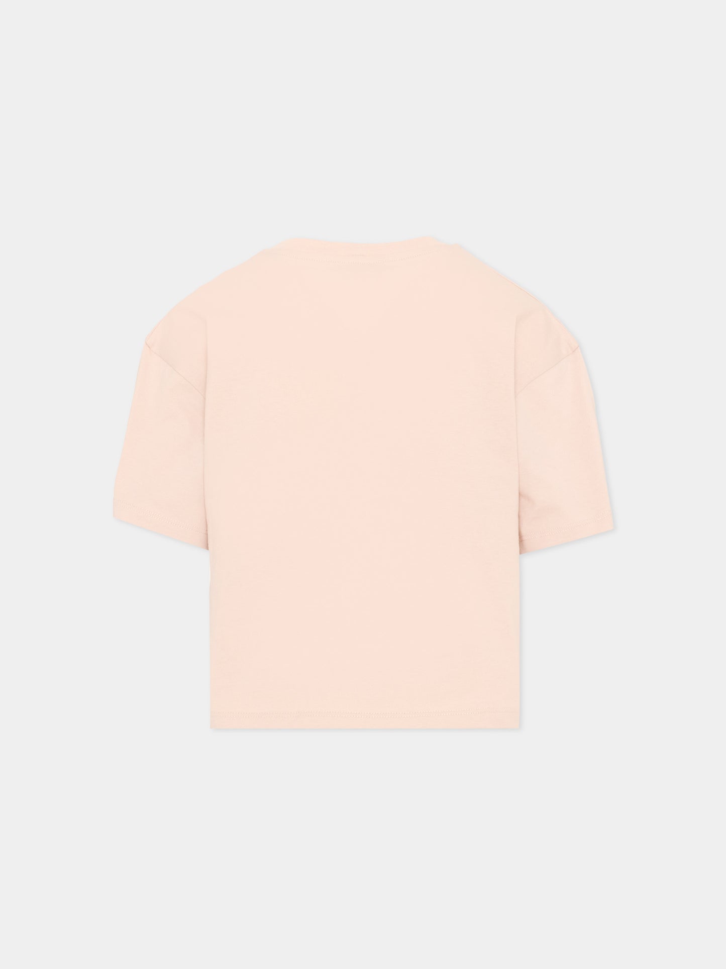T-Shirt rosa per bambina con logo,Moncler Kids,L2954 8P00001 83907 F05
