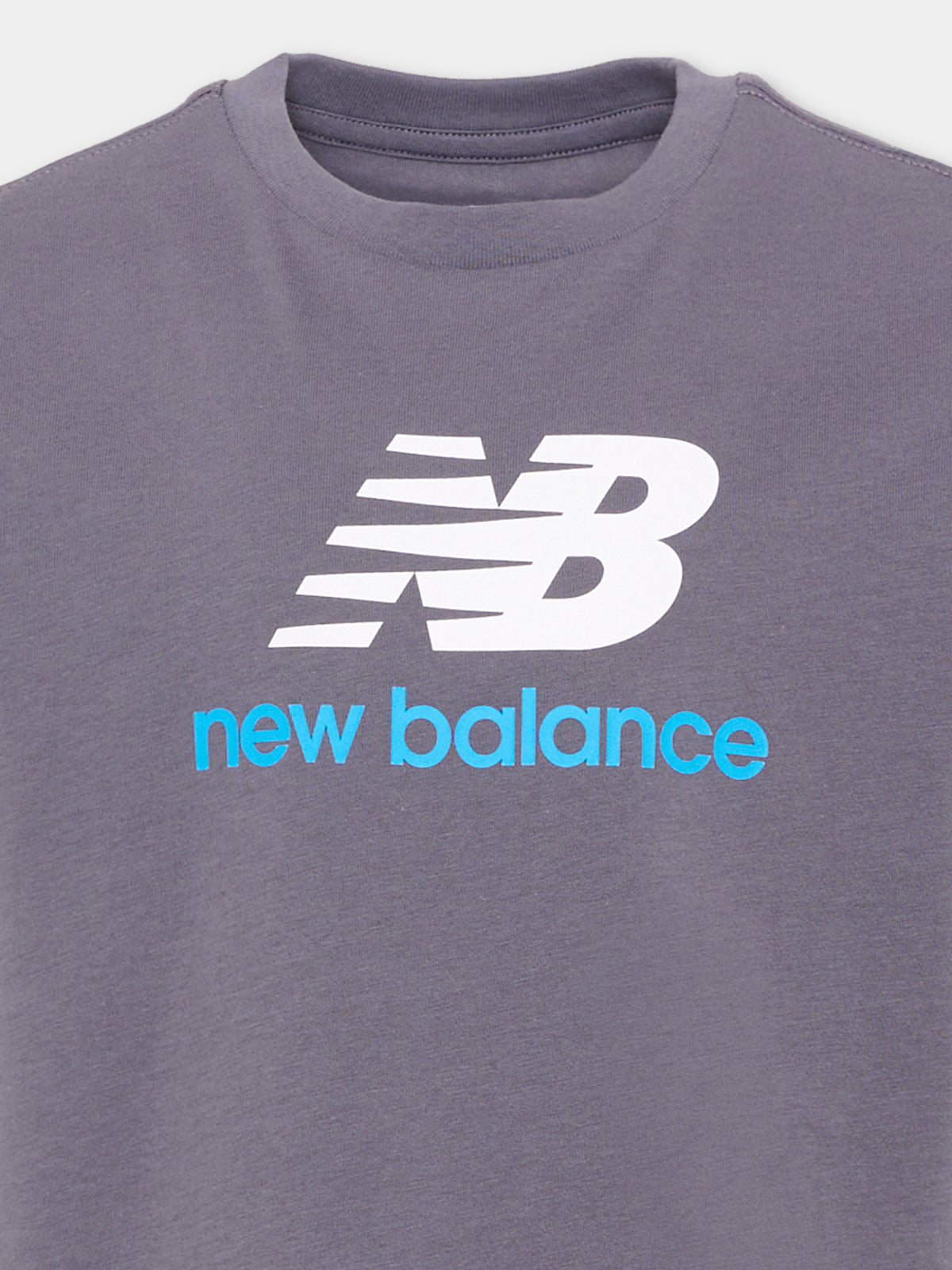 T-shirt grigia per bambino con logo,New Balance,LAKB0253 AA9