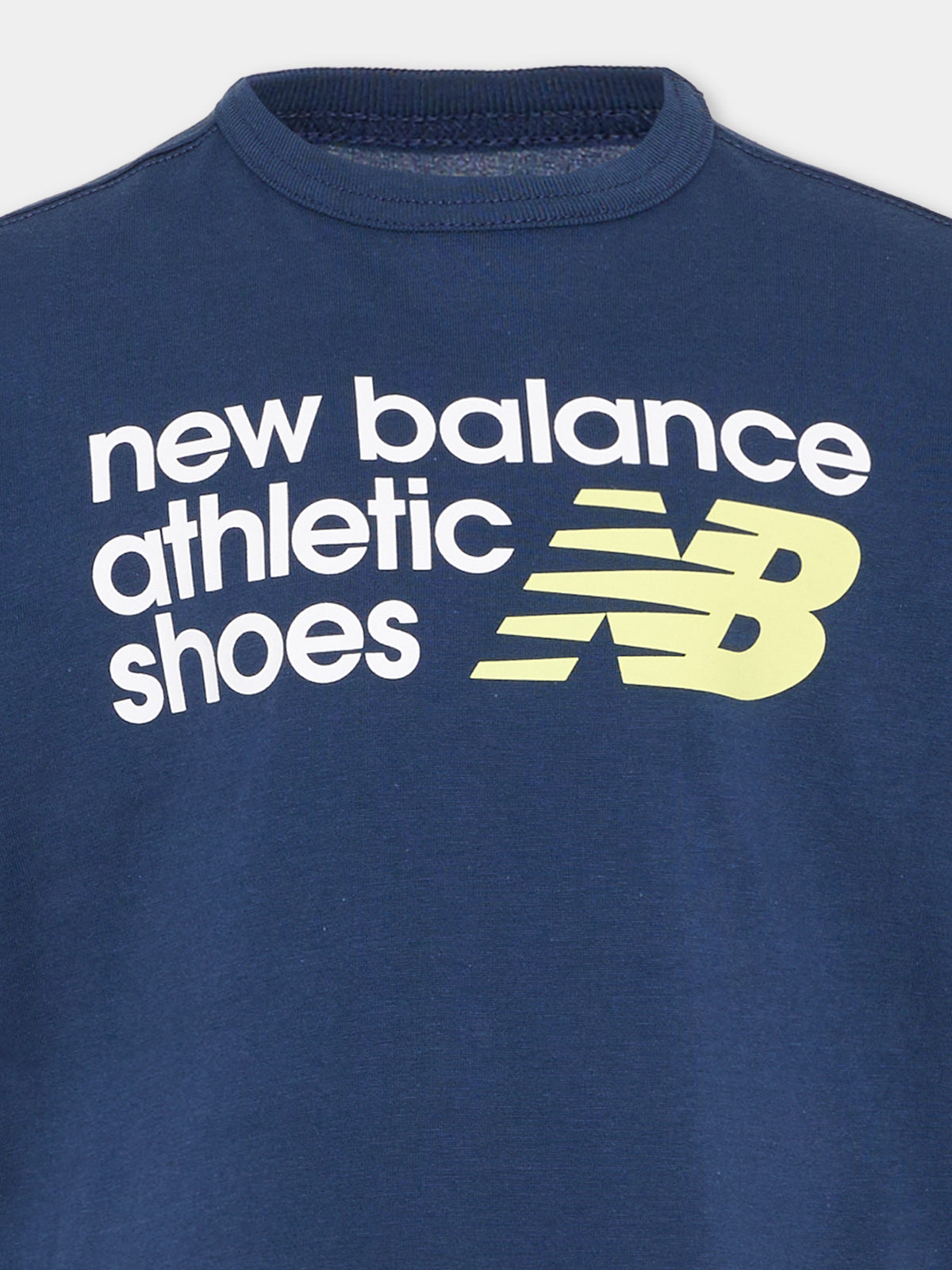 T-shirt a manica corta blu per bambino con logo,New Balance,YT62Q8WV NNY