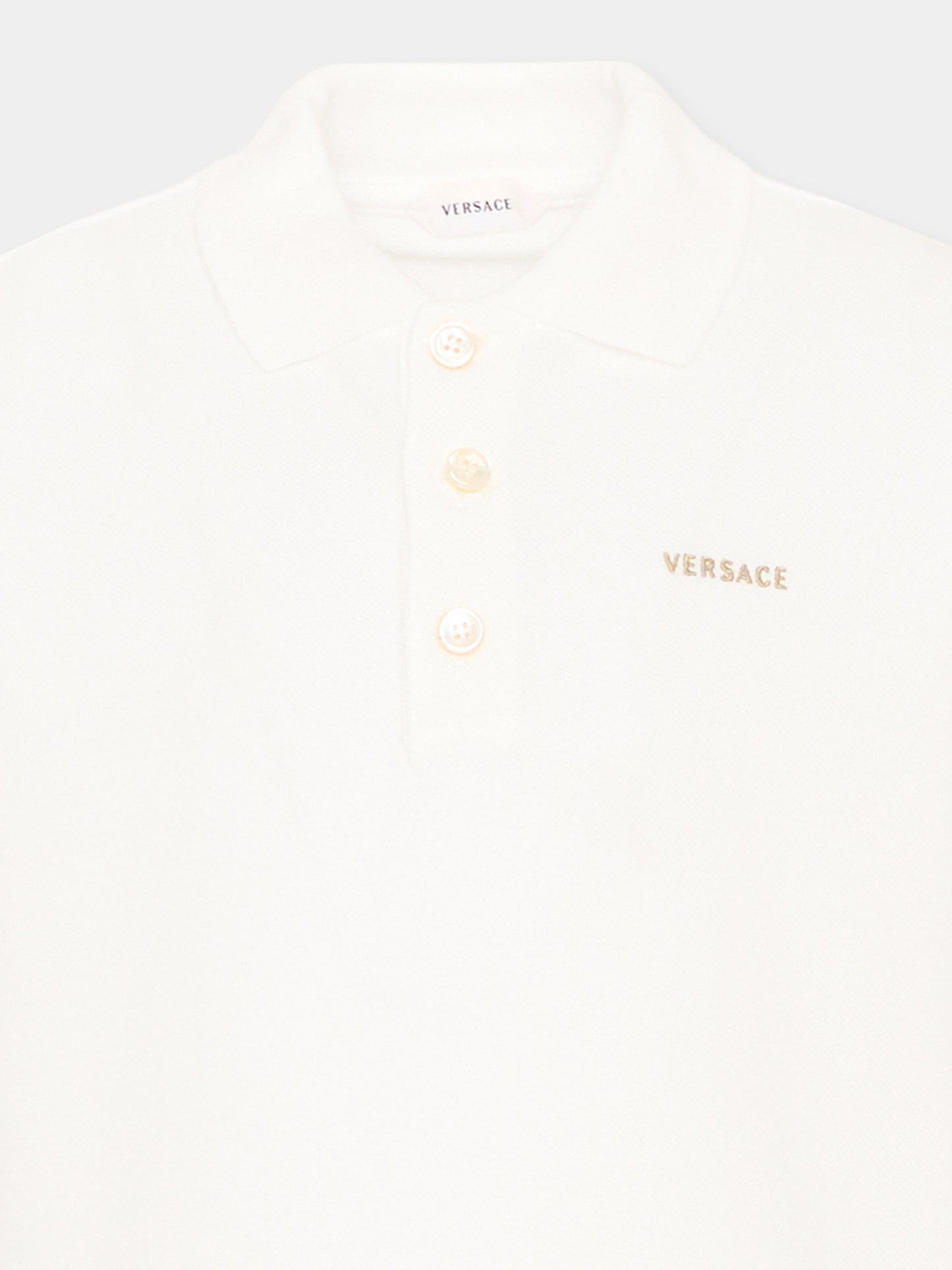 Polo bianca per bambino con logo,Versace,1024997 1A18165 2WO30