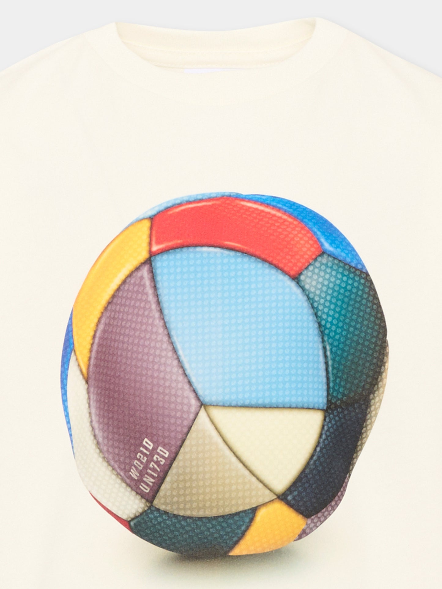 T-shirt bianca Roxo per bambino con stampa pallone,Molo,1W26A212 5999