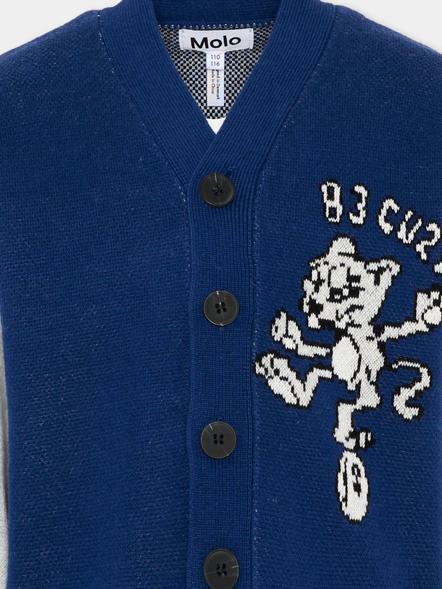 Cardigan blu per bambino,Molo,1W26K302 9757