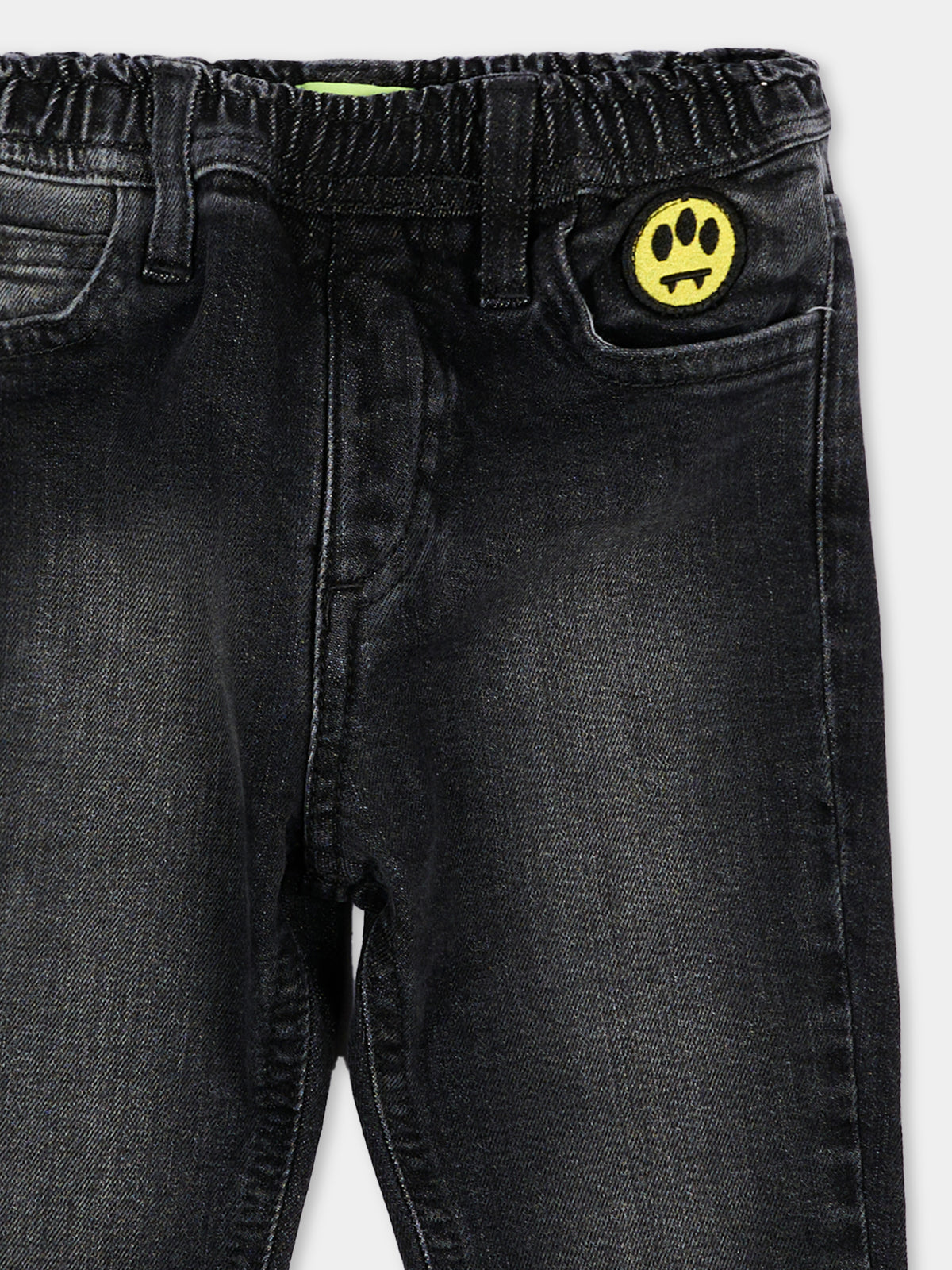 Jeans nero per neonati con logo,Barrow,F6BKUNDP193 411
