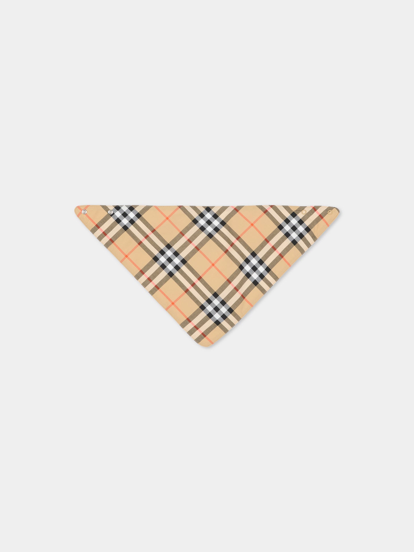 Bavaglini beige per neonati check vintage,Burberry Kids,8122834 A1464