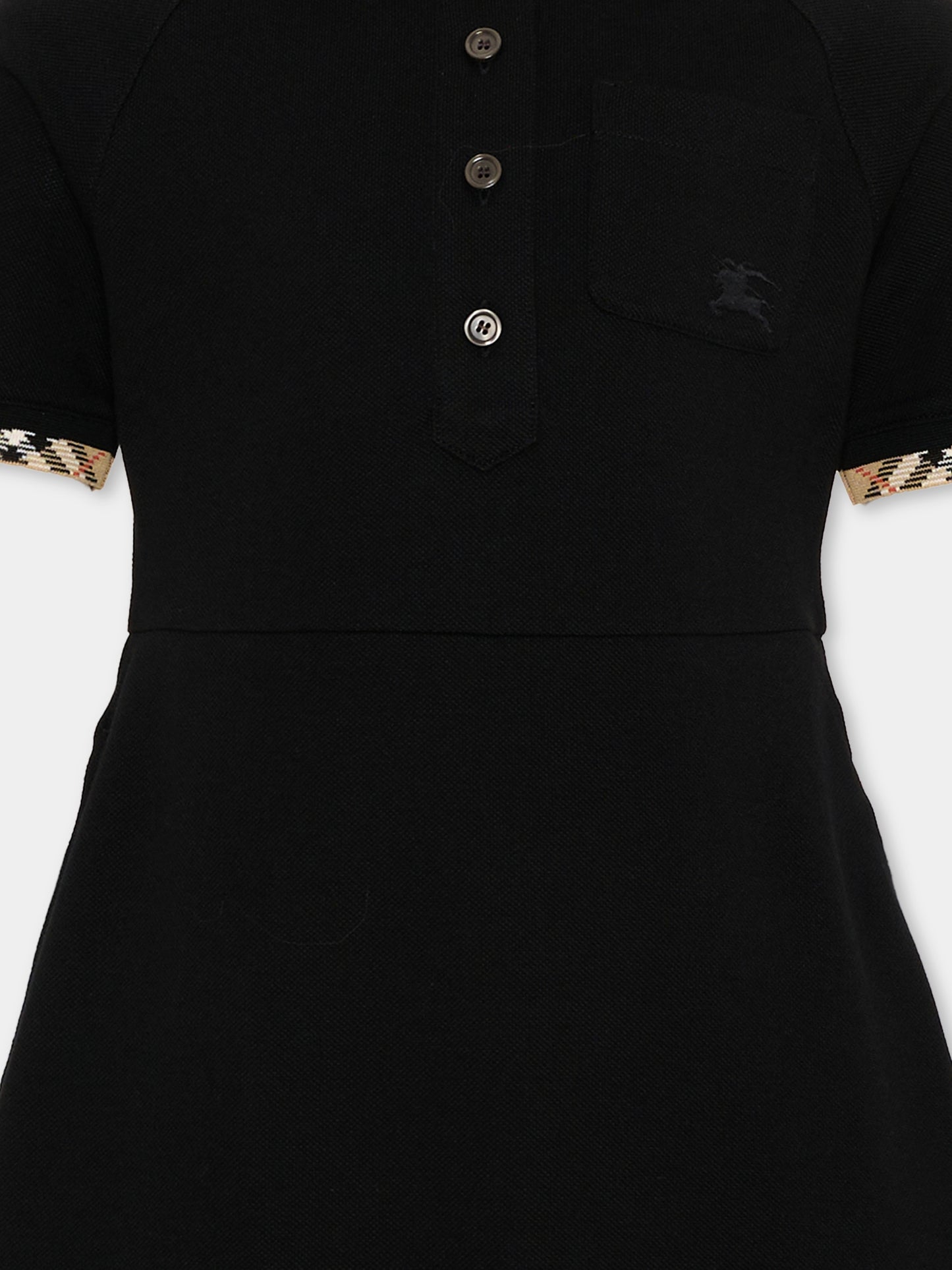 Vestito nero per bambina con cavaliere equestre,Burberry Kids,8126329 A1189