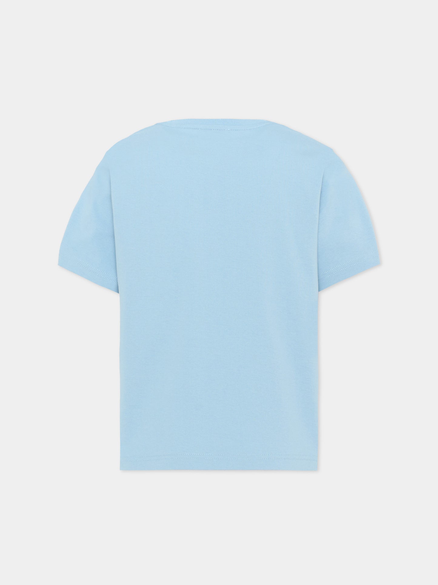 T-Shirt celeste per bambino con logo,Burberry Kids,8125850 C5753